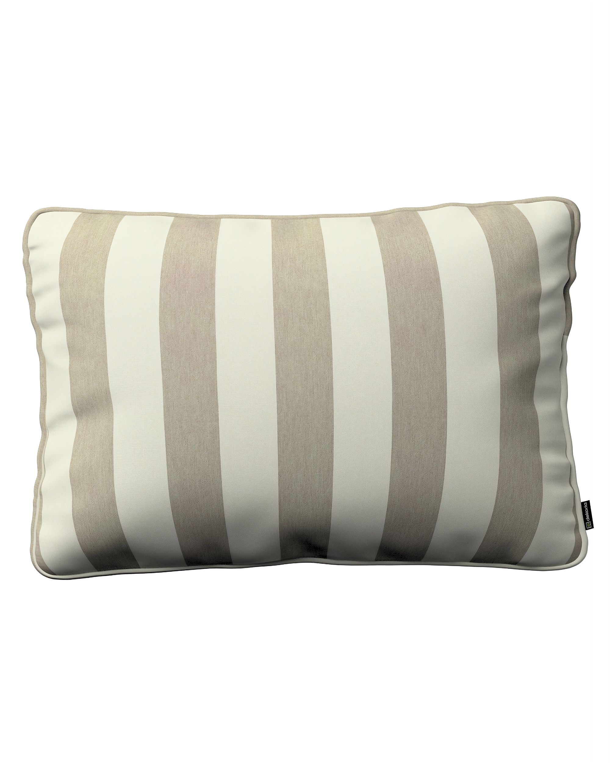 Kissenhülle Gabi mit Paspel 60x40cm Farbe beige Stoff gemustert