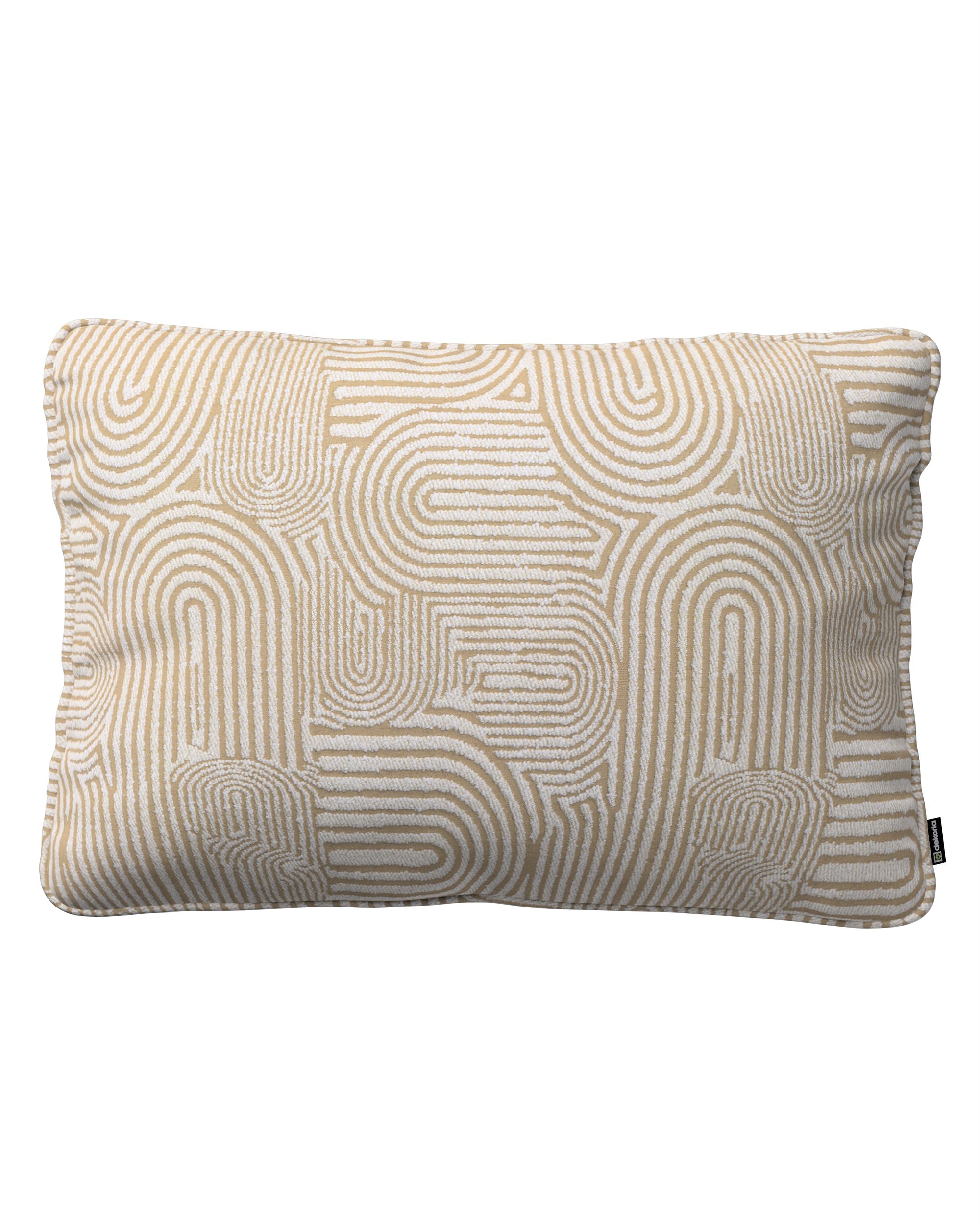 Kissenhülle Gabi mit Paspel 60x40cm Farbe beige Stoff strukturiert, gemustert