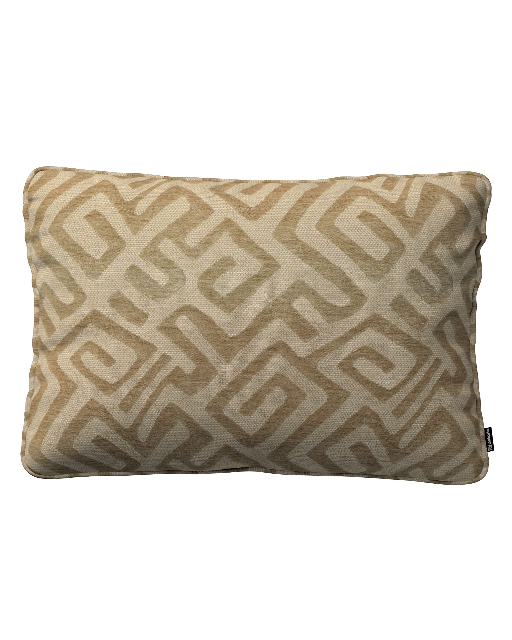Kissenhülle Gabi mit Paspel 60x40cm Farbe beige Stoff strukturiert, gemustert
