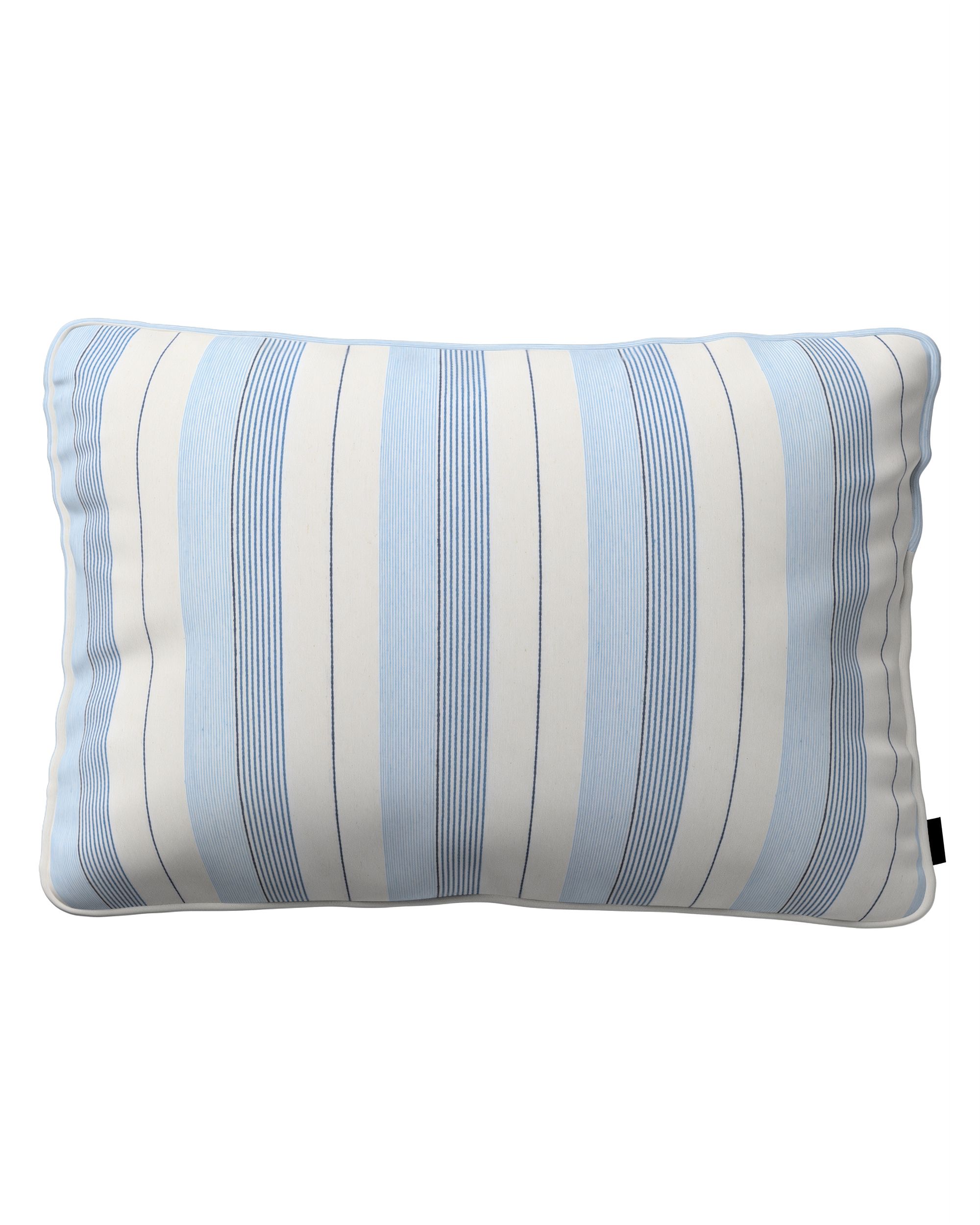 Kissenhülle Gabi mit Paspel 60x40cm Farbe blau Stoff strukturiert, gemustert