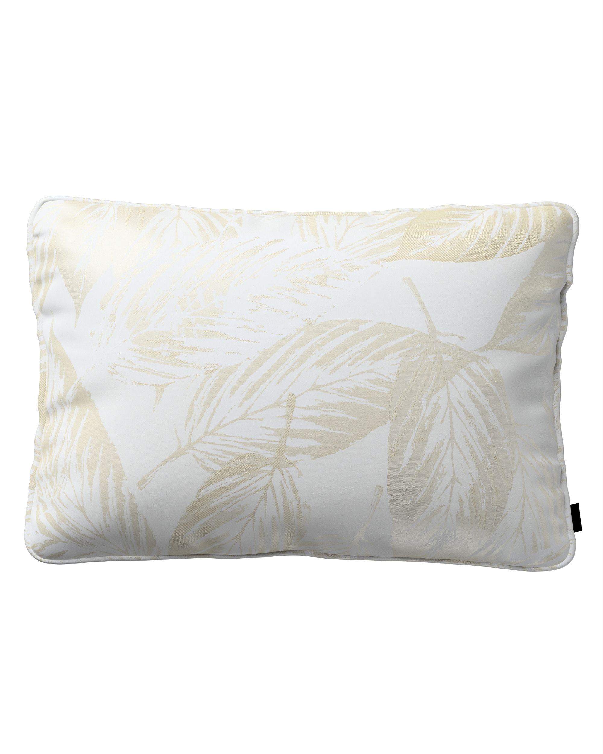 Kissenhülle Gabi mit Paspel 60x40cm Farbe creme Stoff glänzend, strukturiert, gemustert