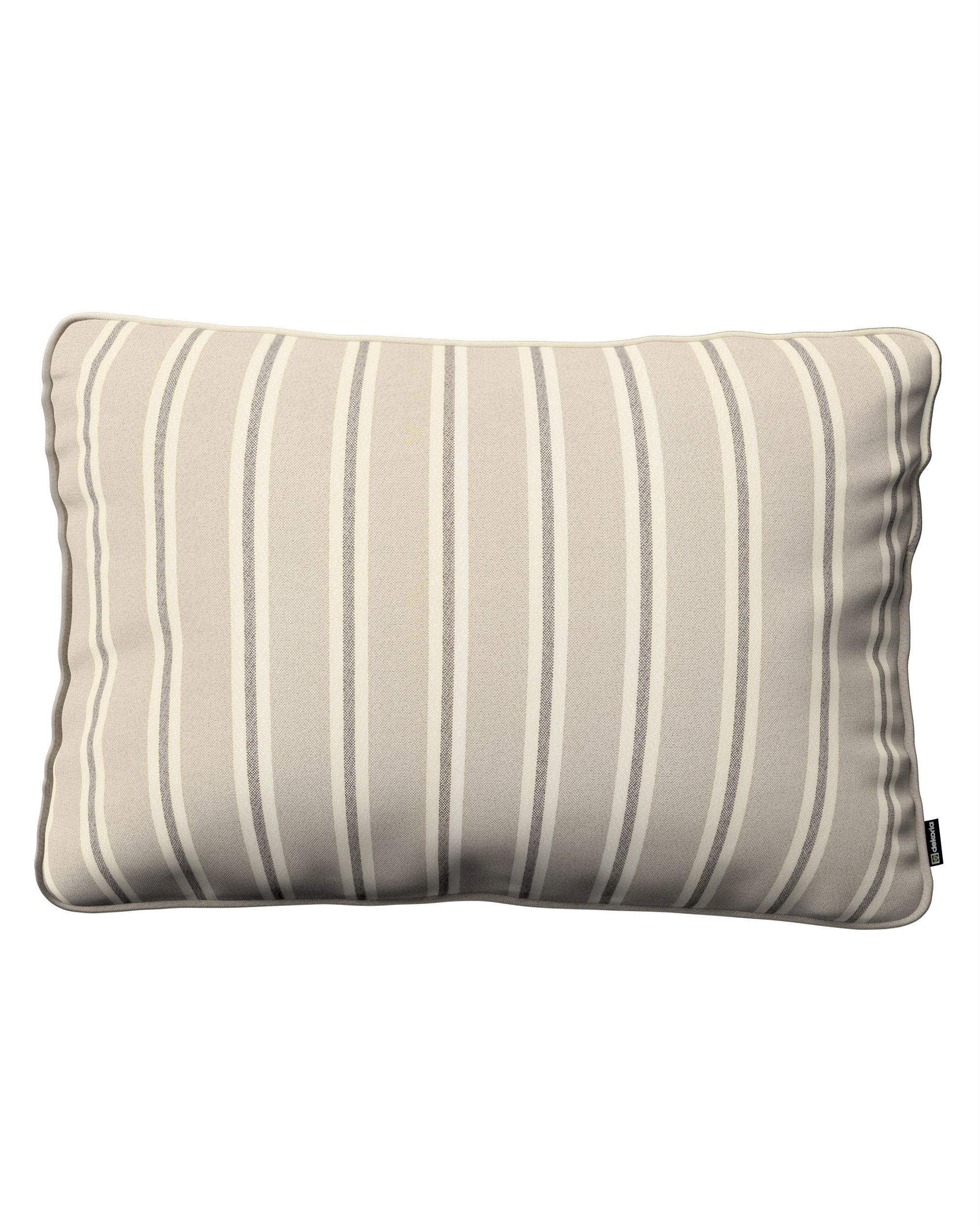 Kissenhülle Gabi mit Paspel 60x40cm Farbe beige Stoff strukturiert, gemustert