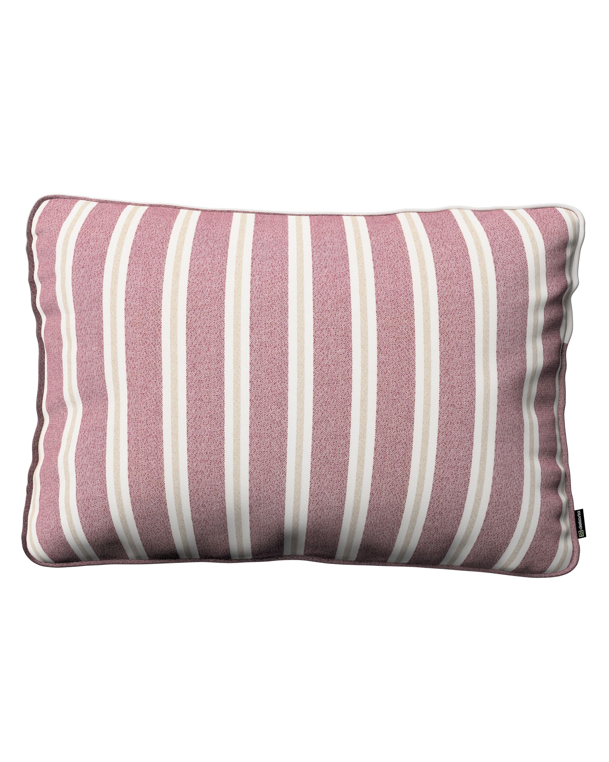 Kissenhülle Gabi mit Paspel 60x40cm Farbe rot Stoff strukturiert, gemustert