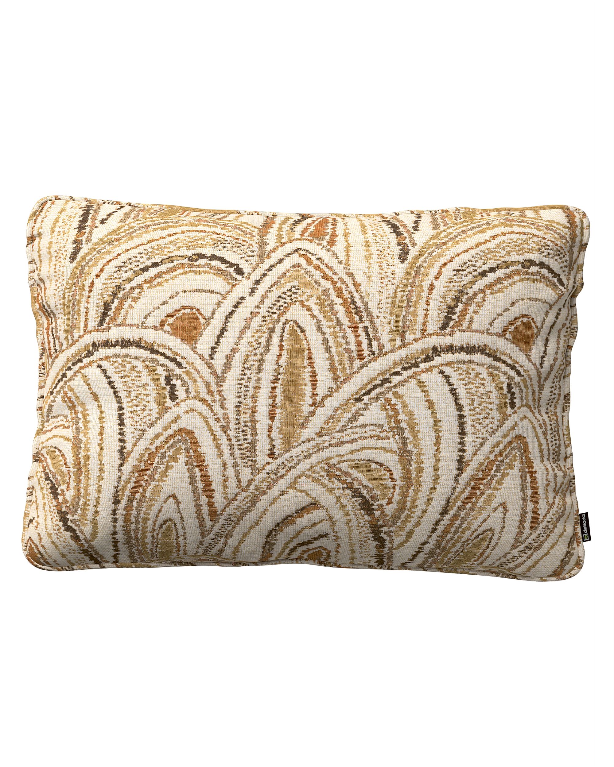 Kissenhülle Gabi mit Paspel 60x40cm Farbe beige Stoff strukturiert, gemustert