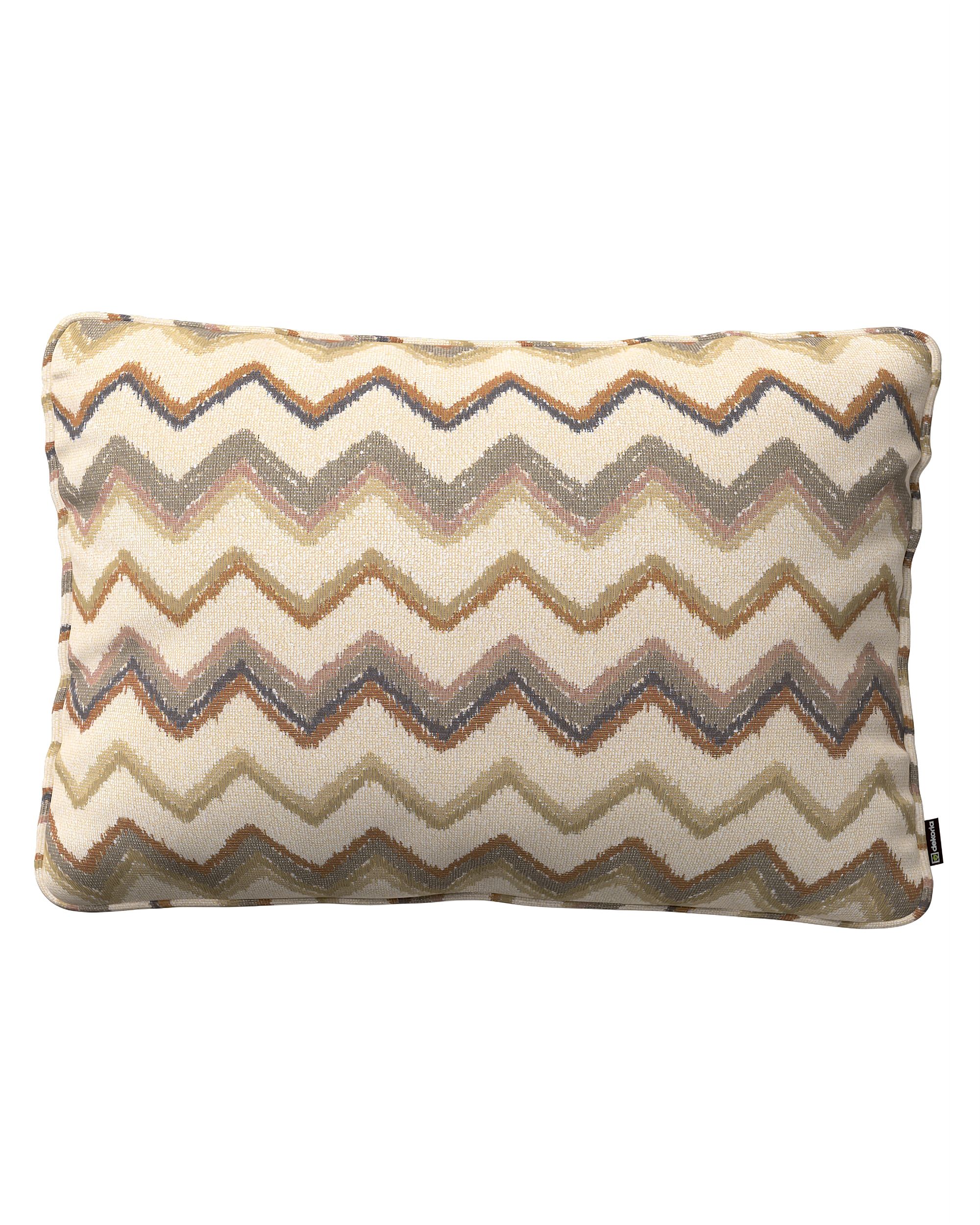 Kissenhülle Gabi mit Paspel 60x40cm Farbe beige Stoff strukturiert, gemustert