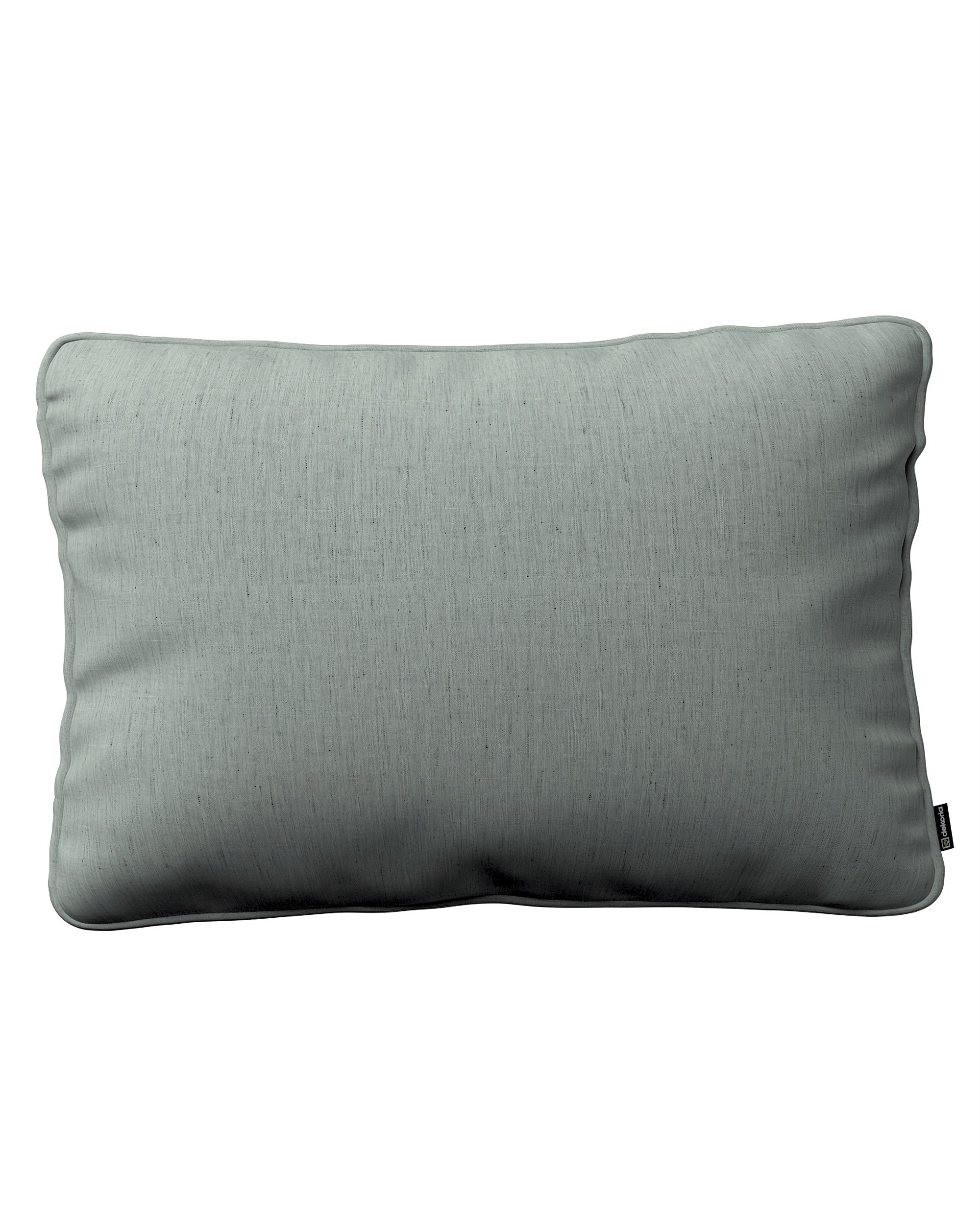 Kissenhülle Gabi mit Paspel 60x40cm Farbe grau Stoff halbtransparent, strukturiert