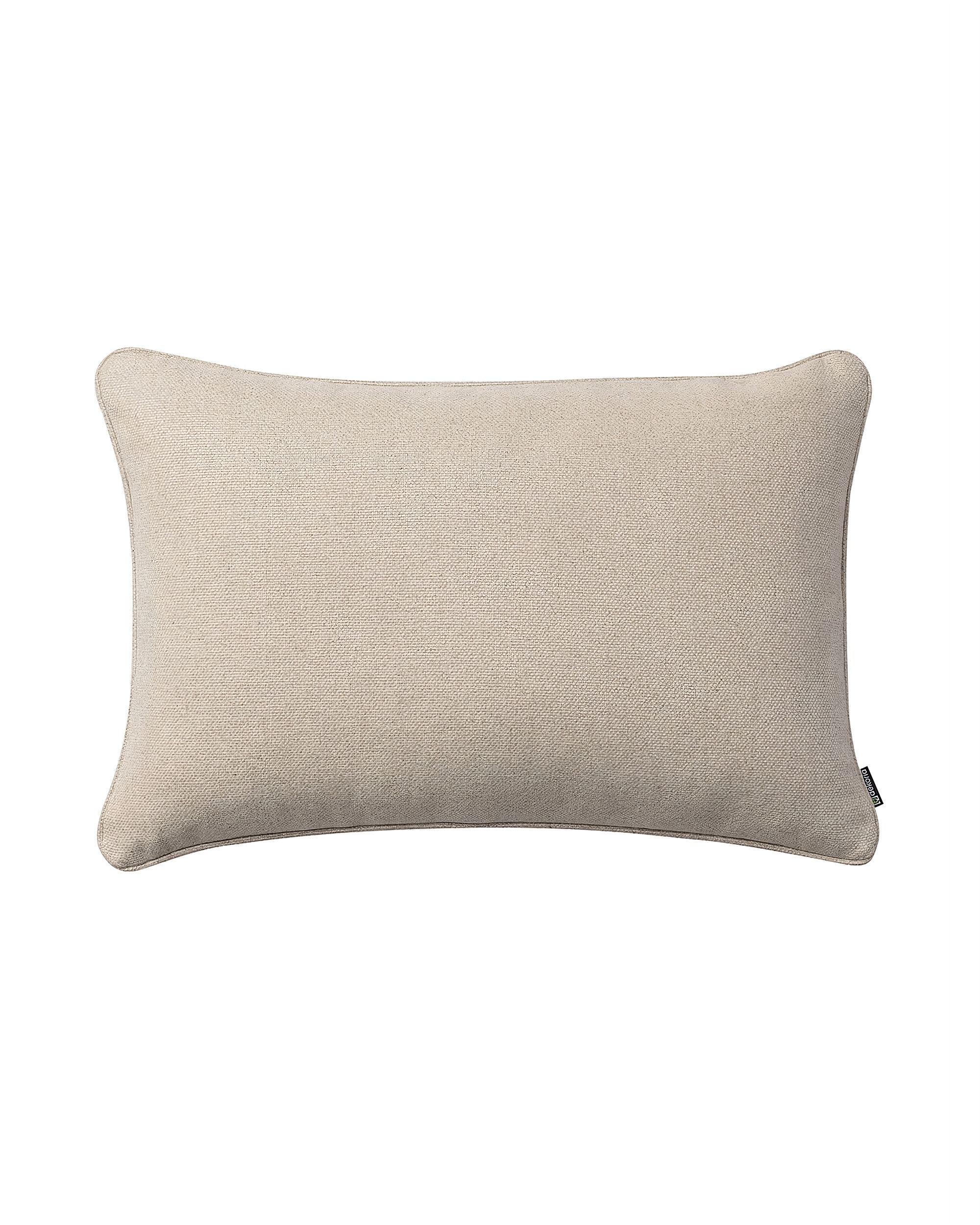 Kissenhülle Gabi mit Paspel 60x40cm Farbe beige Stoff strukturiert (hover)