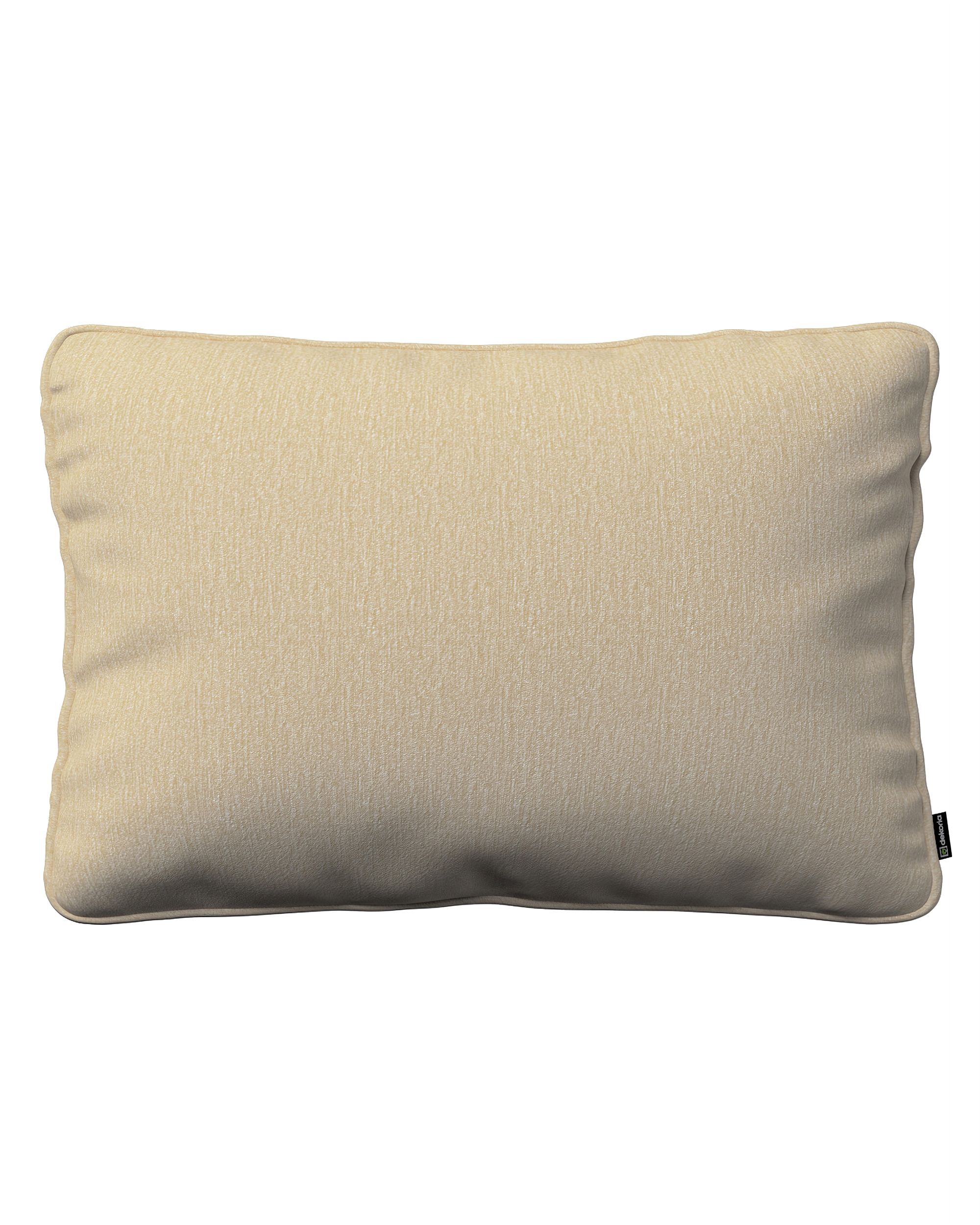 Kissenhülle Gabi mit Paspel 60x40cm Farbe creme Stoff glänzend, strukturiert