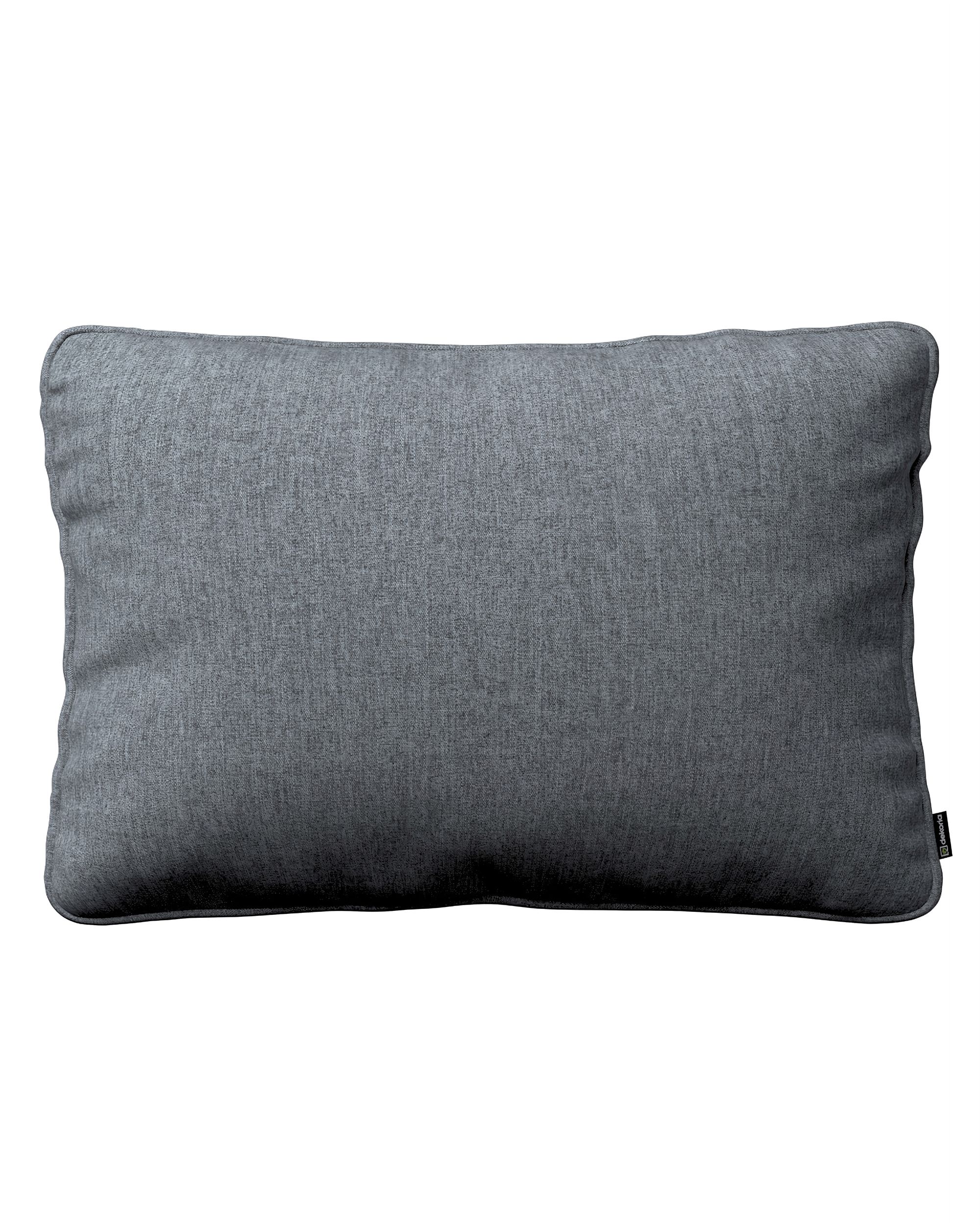 Kissenhülle Gabi mit Paspel 60x40cm Farbe grau Stoff strukturiert