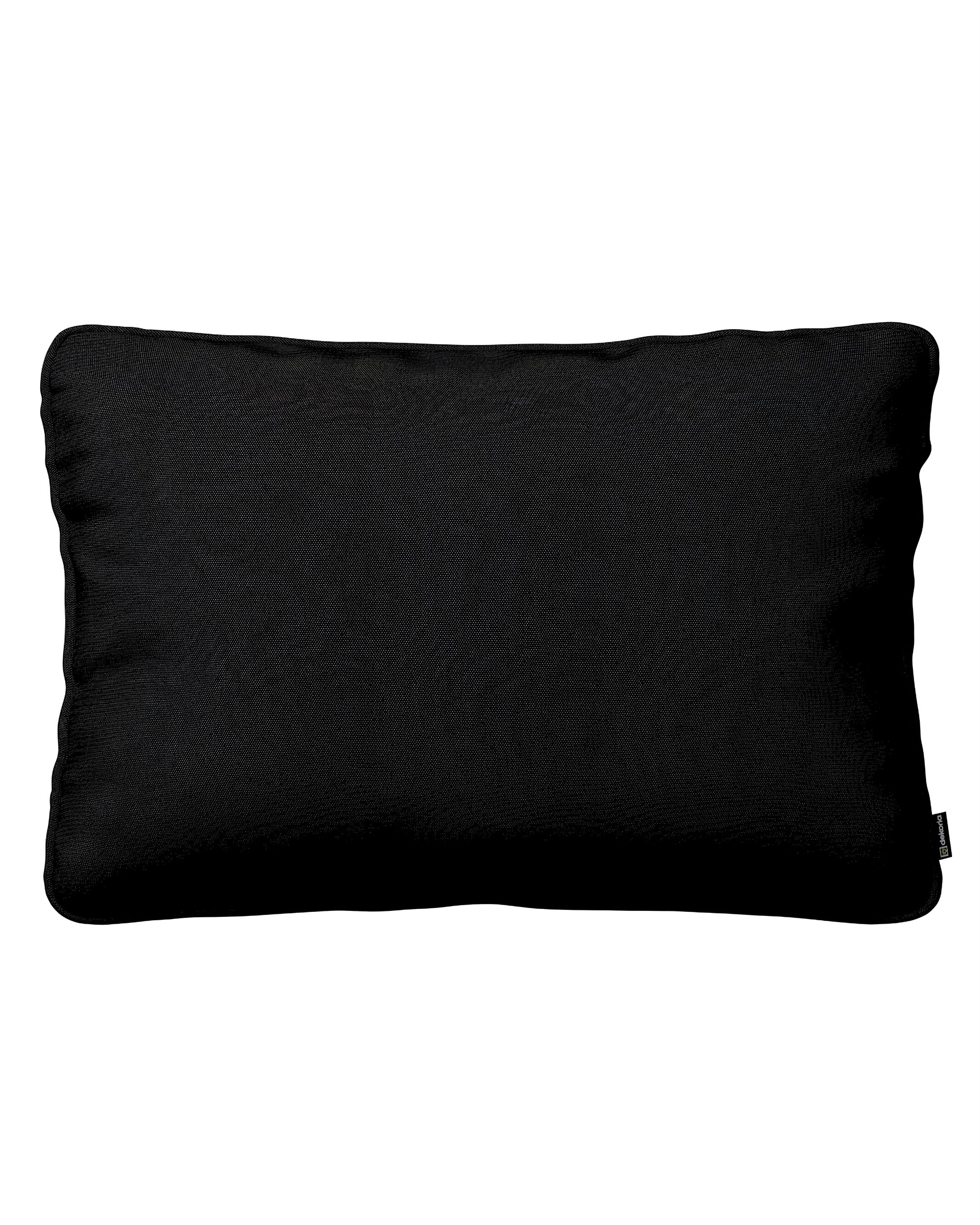 Kissenhülle Gabi mit Paspel 60x40cm Farbe schwarz Stoff strukturiert