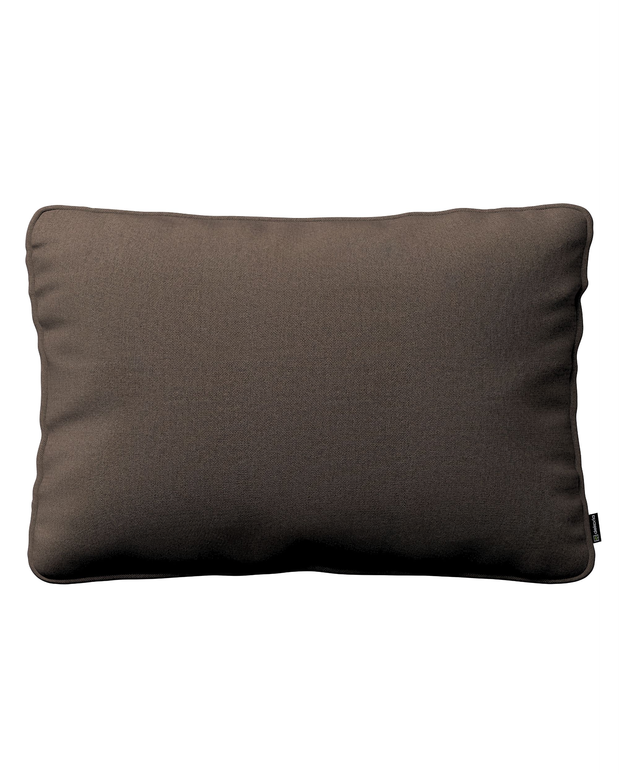 Kissenhülle Gabi mit Paspel 60x40cm Farbe braun Stoff strukturiert