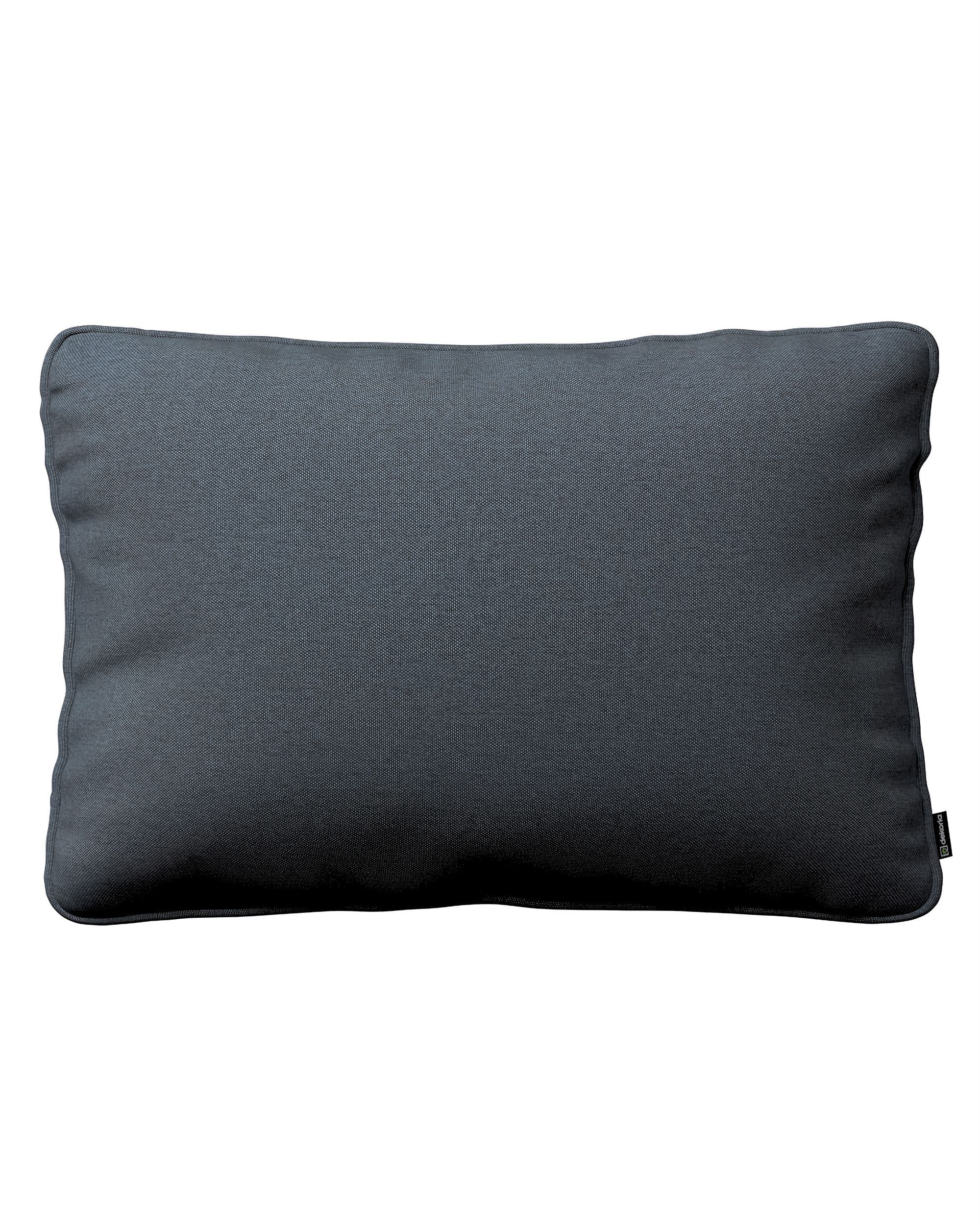 Kissenhülle Gabi mit Paspel 60x40cm Farbe blau Stoff strukturiert