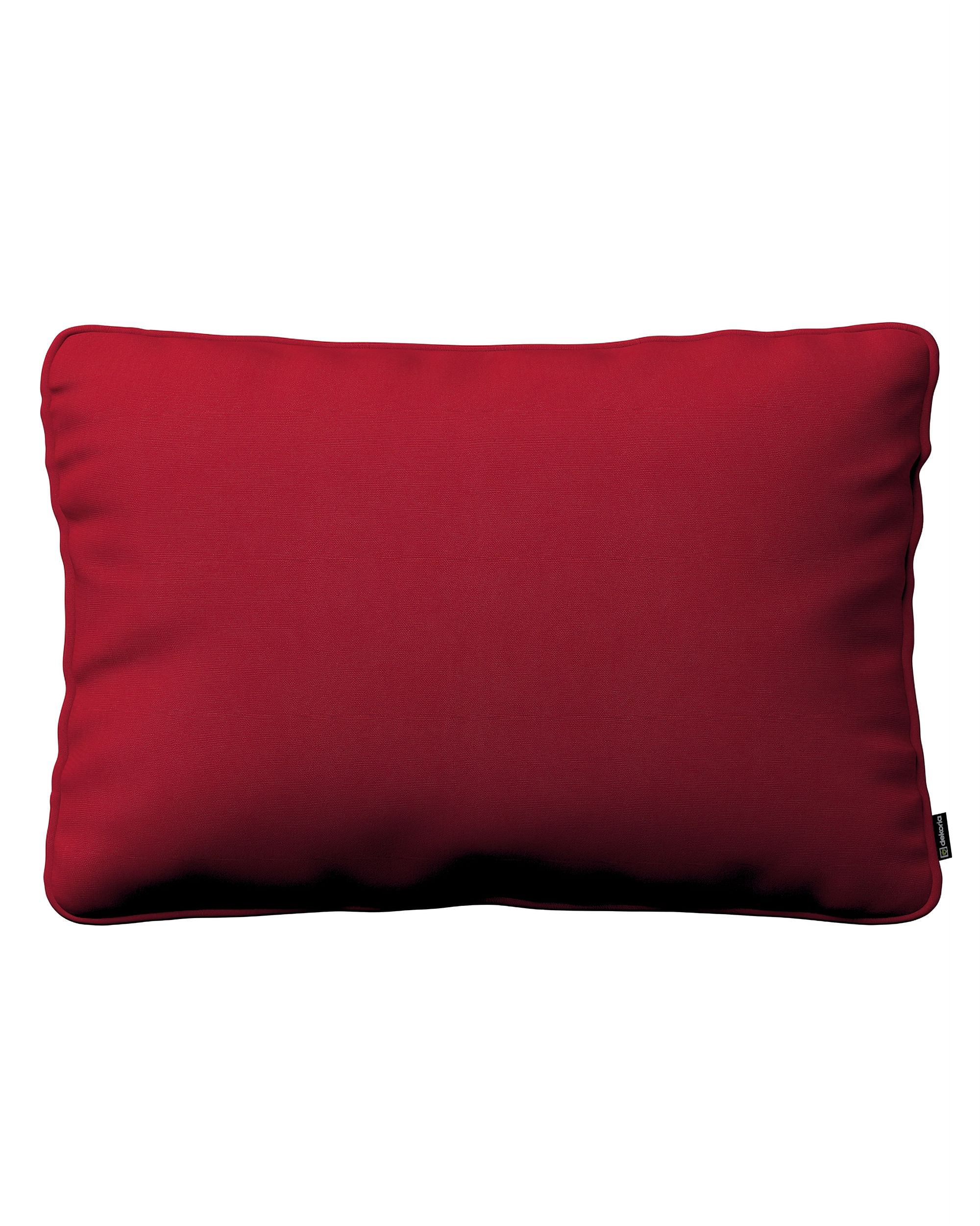 Kissenhülle Gabi mit Paspel 60x40cm Farbe rot Stoff strukturiert