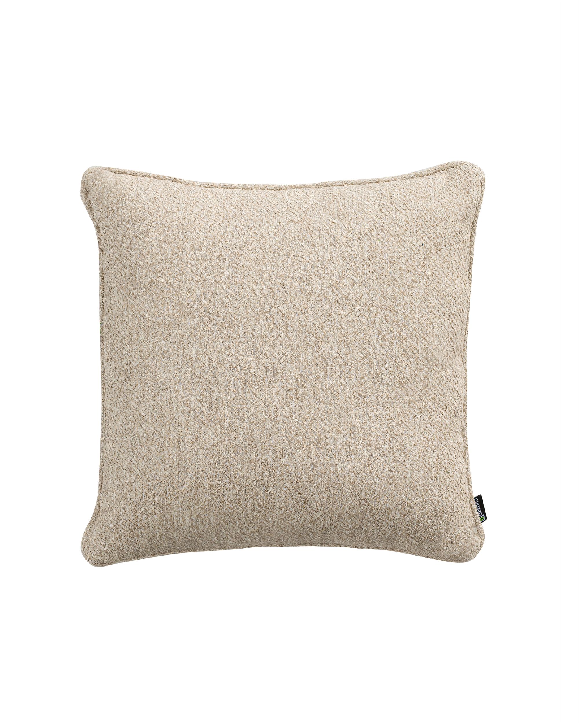 Kissenhülle Gabi mit Paspel Farbe beige Stoff strukturiert