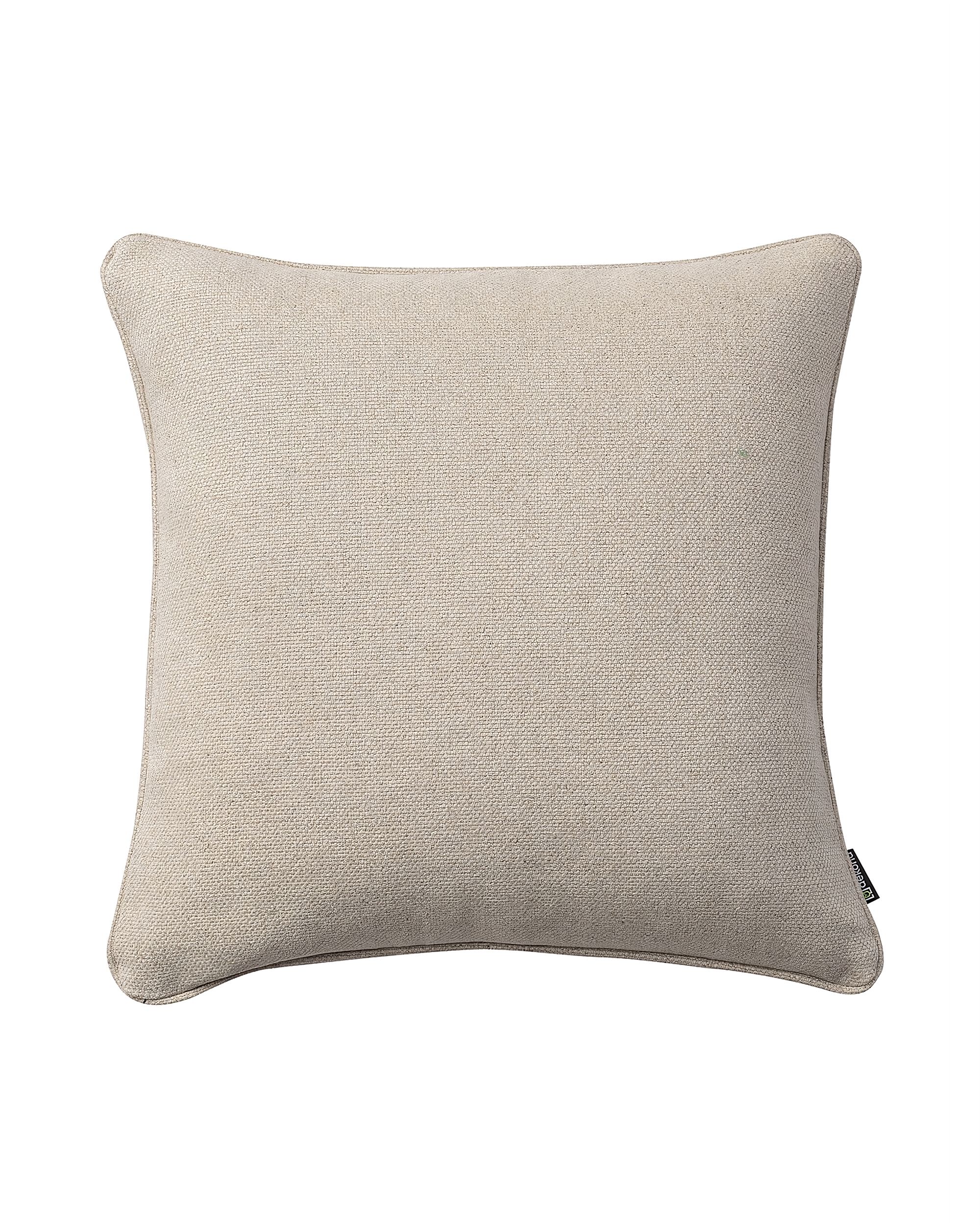 Kissenhülle Gabi mit Paspel Farbe beige Stoff strukturiert