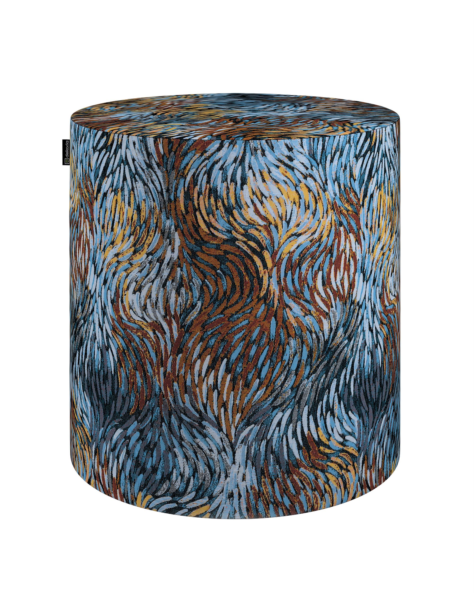 Pouf Barrel Farbe bunt Stoff strukturiert, gemustert