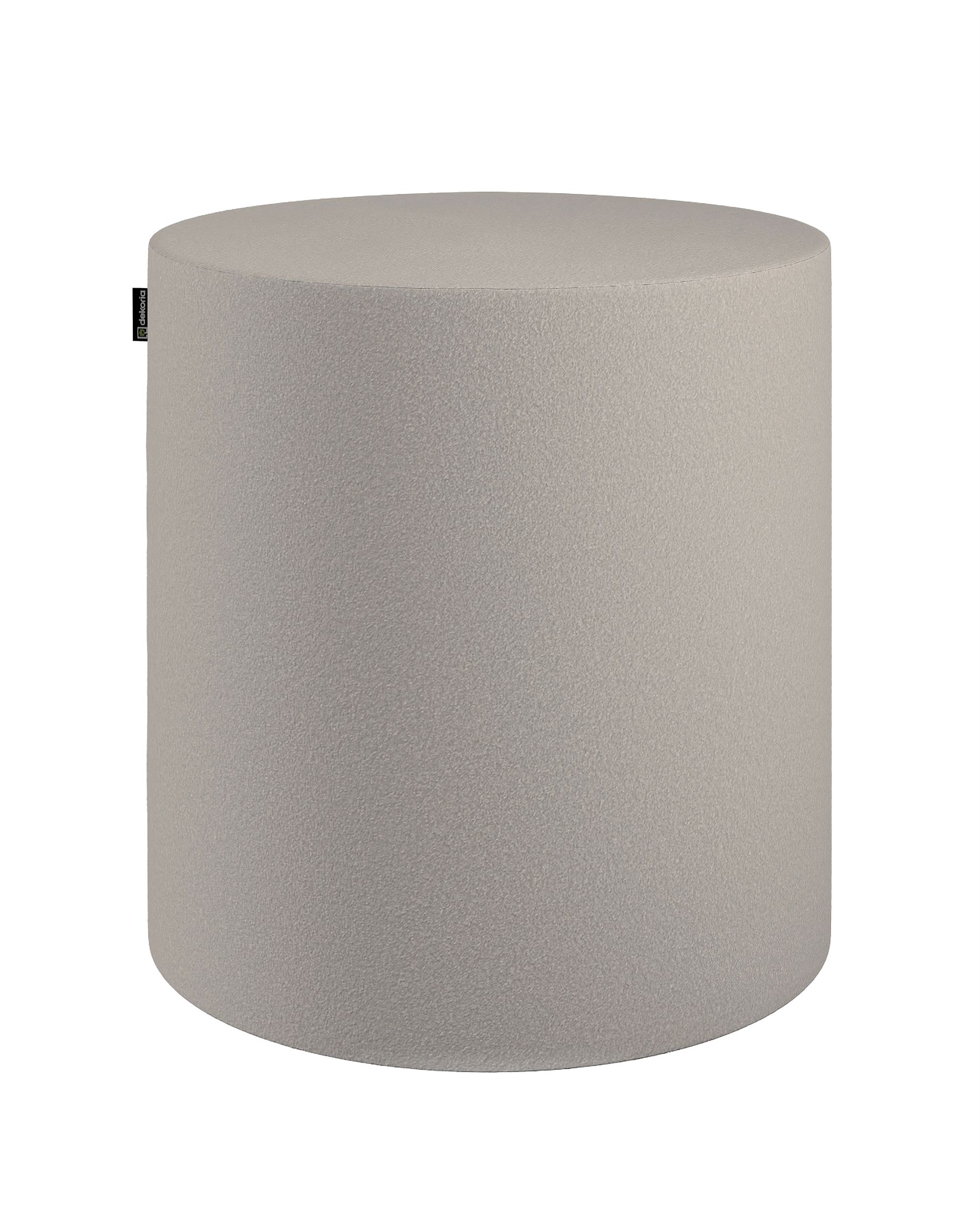 Pouf Barrel Farbe beige Stoff strukturiert