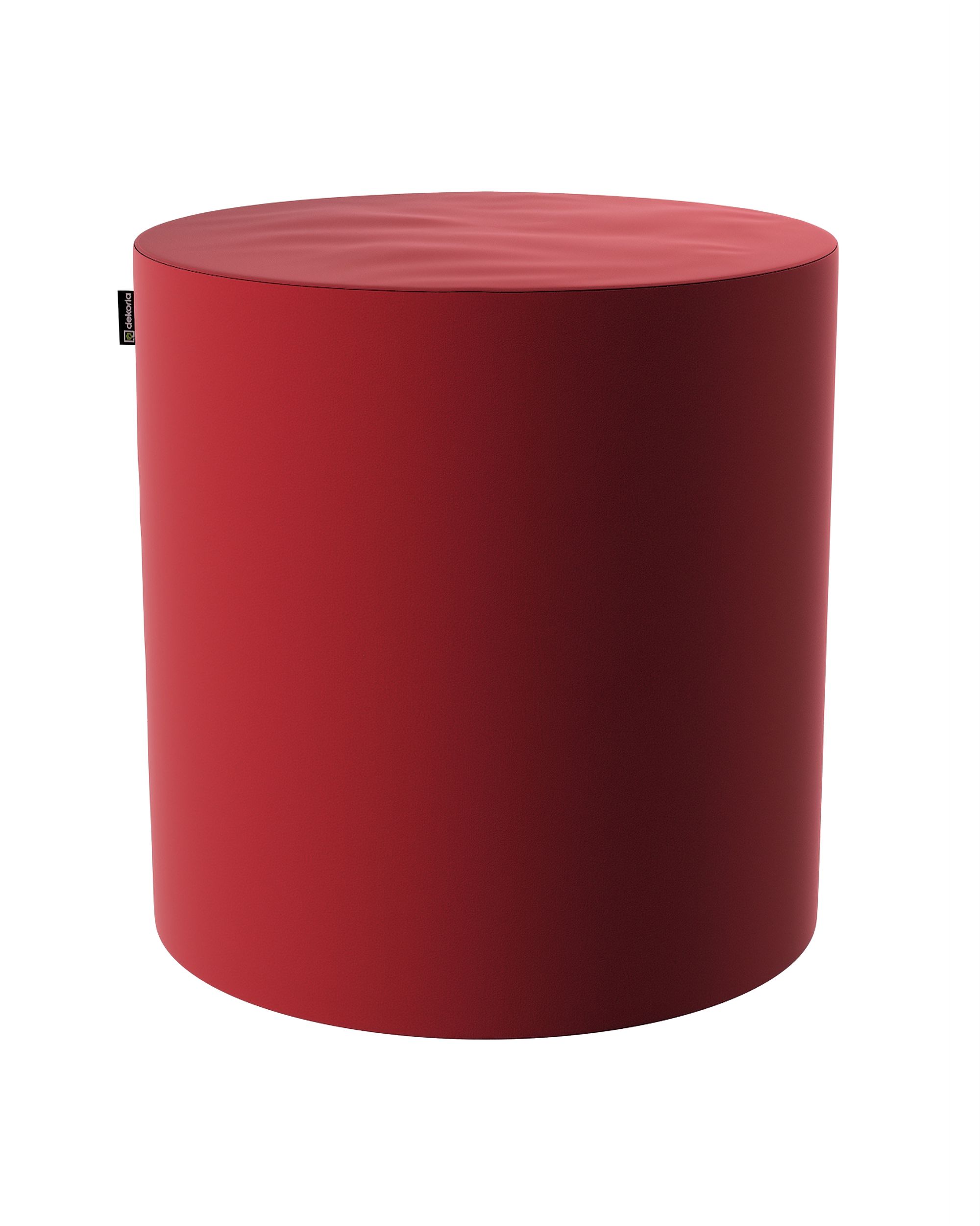 Pouf Barrel Farbe rot Stoff glänzend, samt