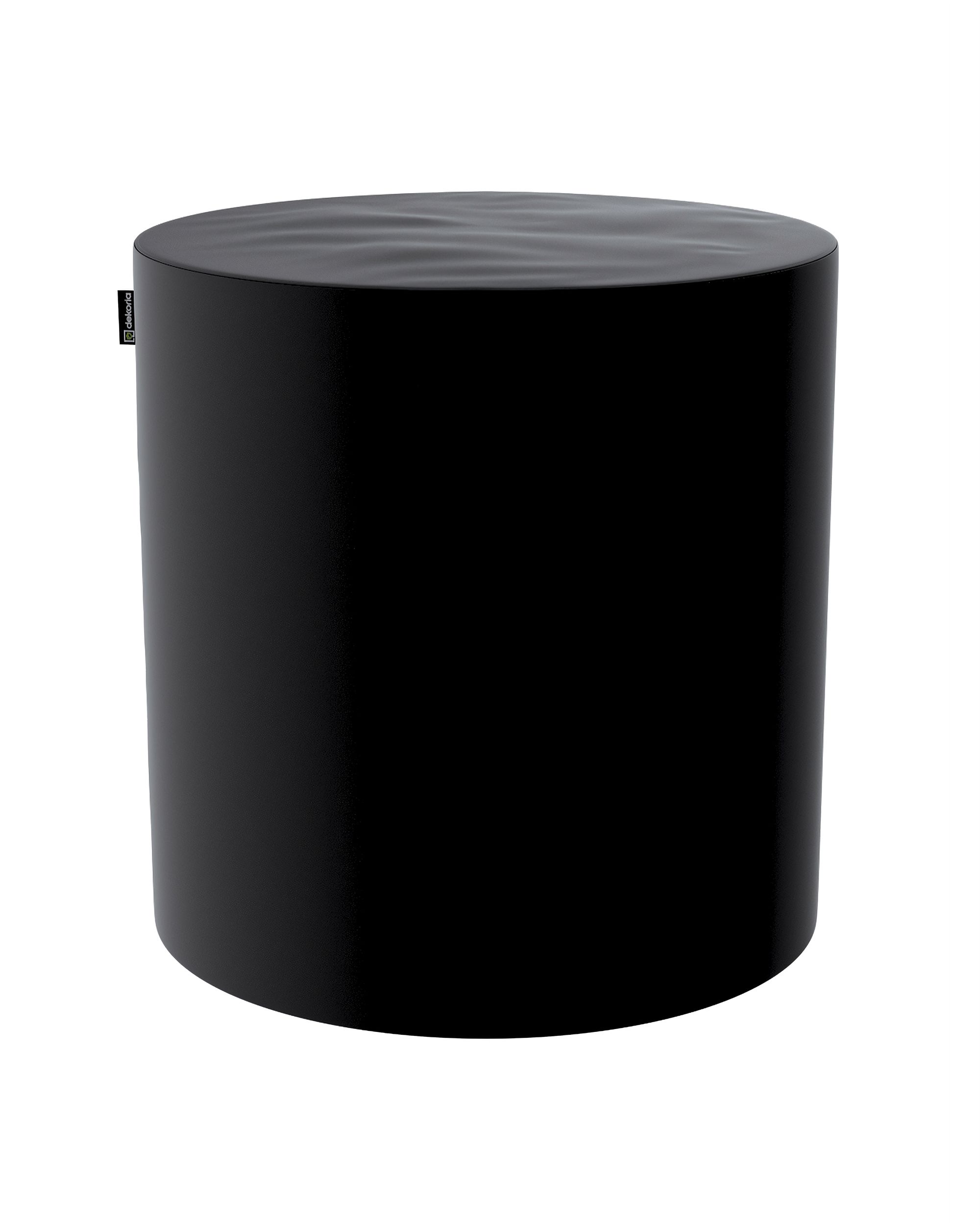 Pouf Barrel Farbe schwarz Stoff glänzend, samt