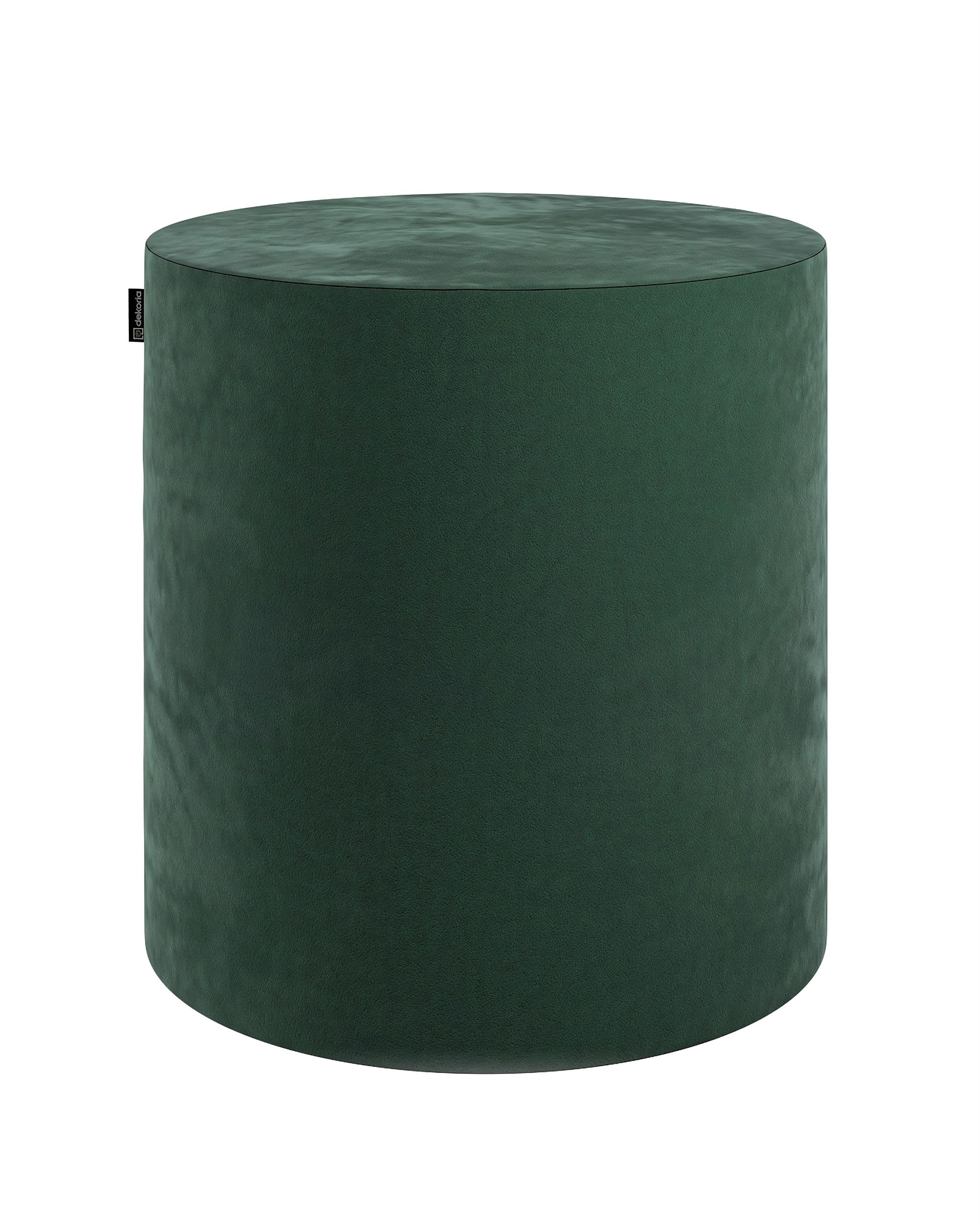Pouf Barrel Farbe grün Stoff glänzend, samt