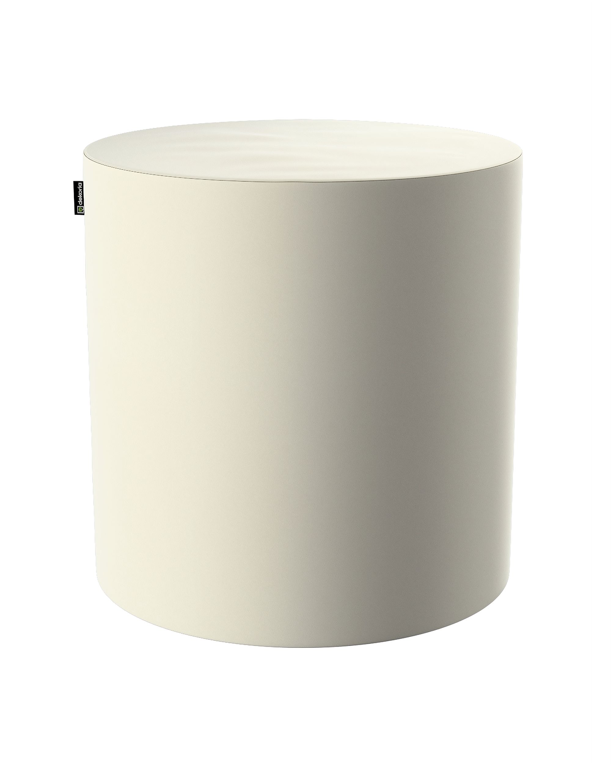 Pouf Barrel Farbe creme Stoff glänzend, samt