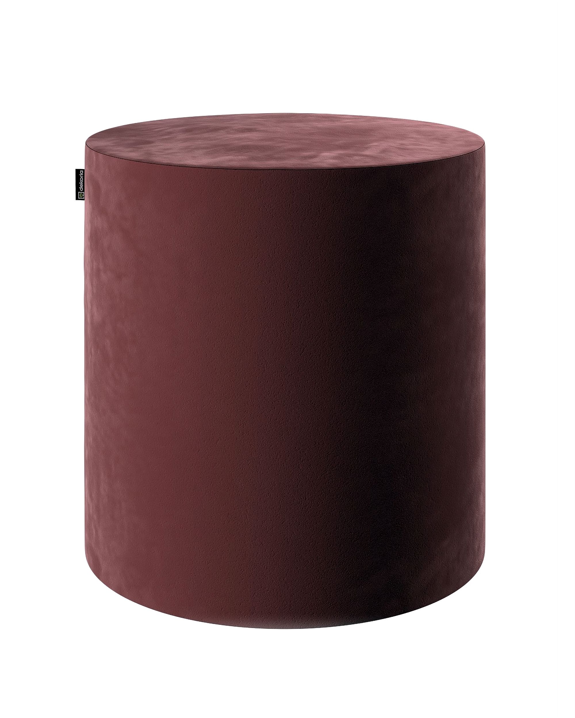 Pouf Barrel Farbe rot Stoff glänzend, samt