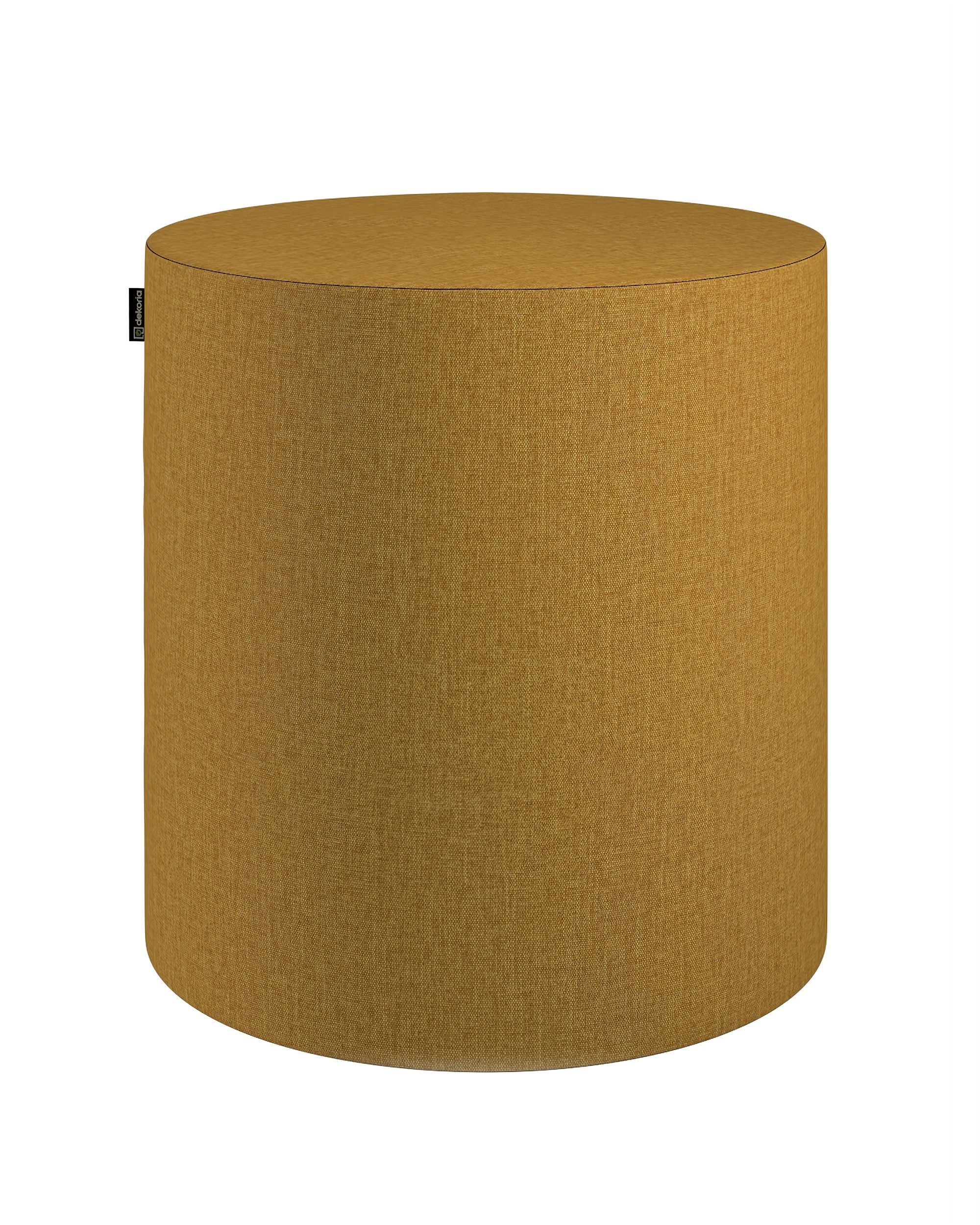 Pouf Barrel Farbe gelb Stoff strukturiert