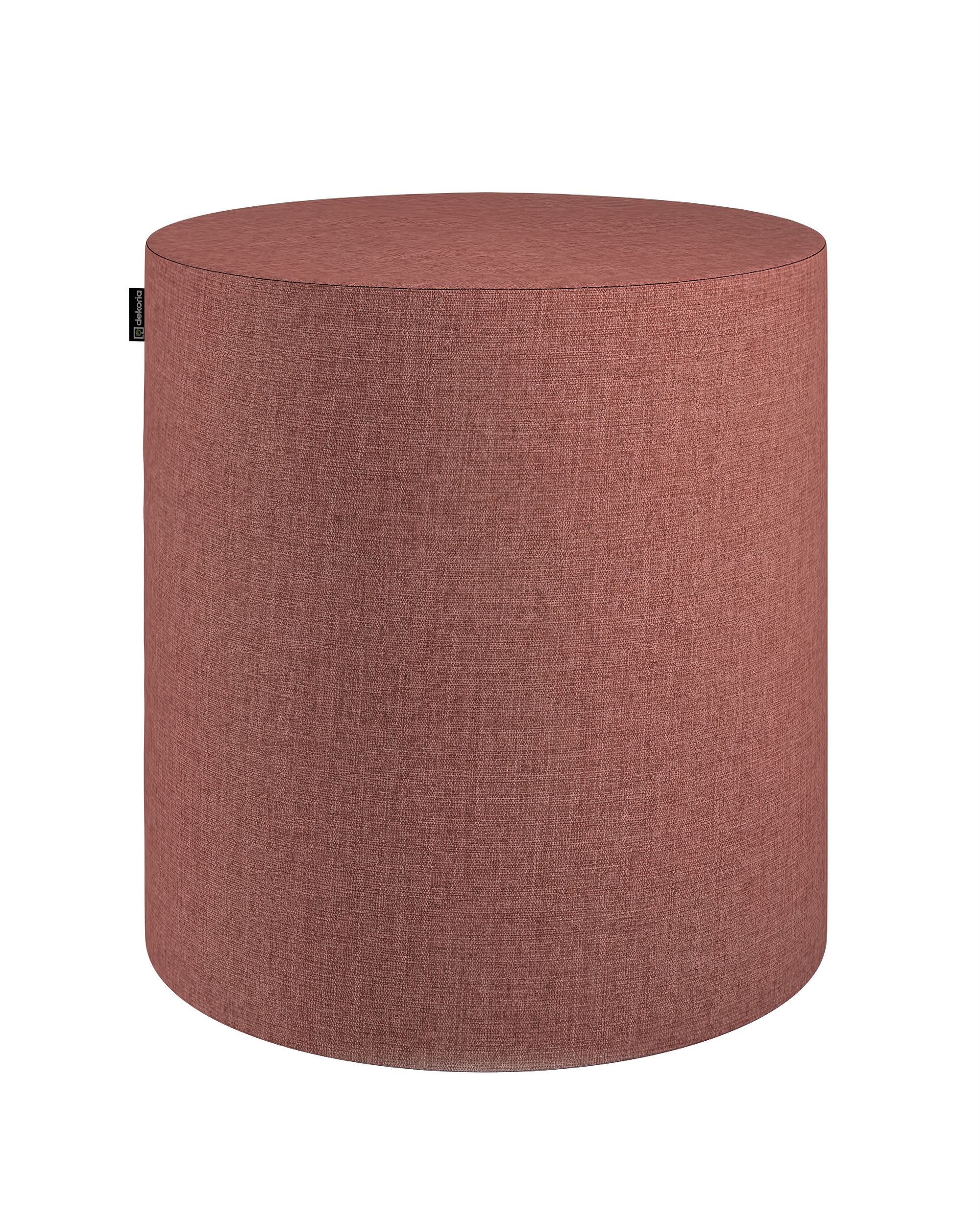 Pouf Barrel Farbe braun Stoff strukturiert