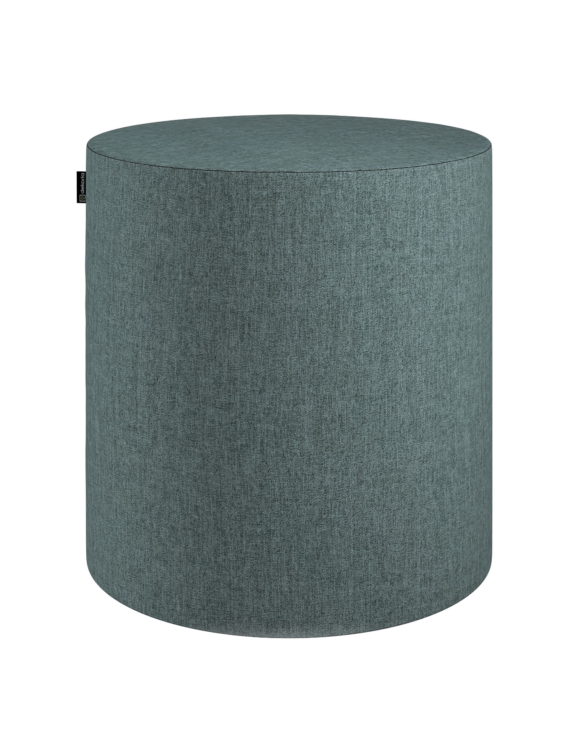 Pouf Barrel Farbe blau Stoff strukturiert