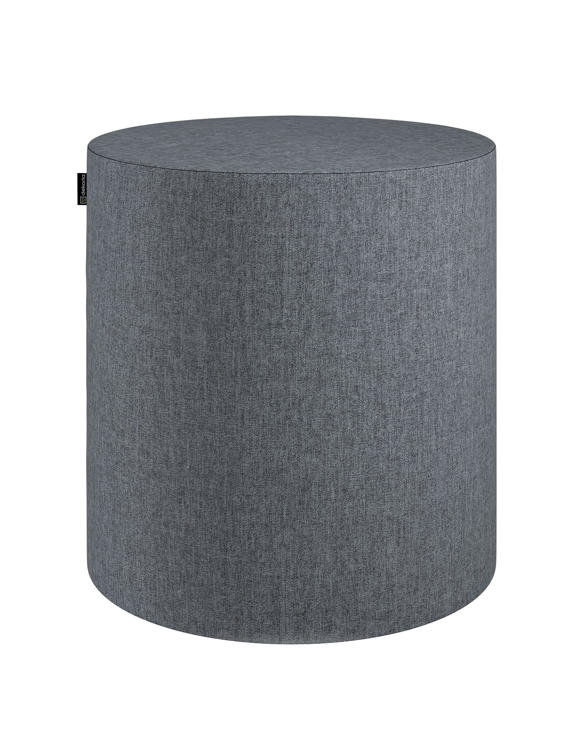Pouf Barrel Farbe grau Stoff strukturiert