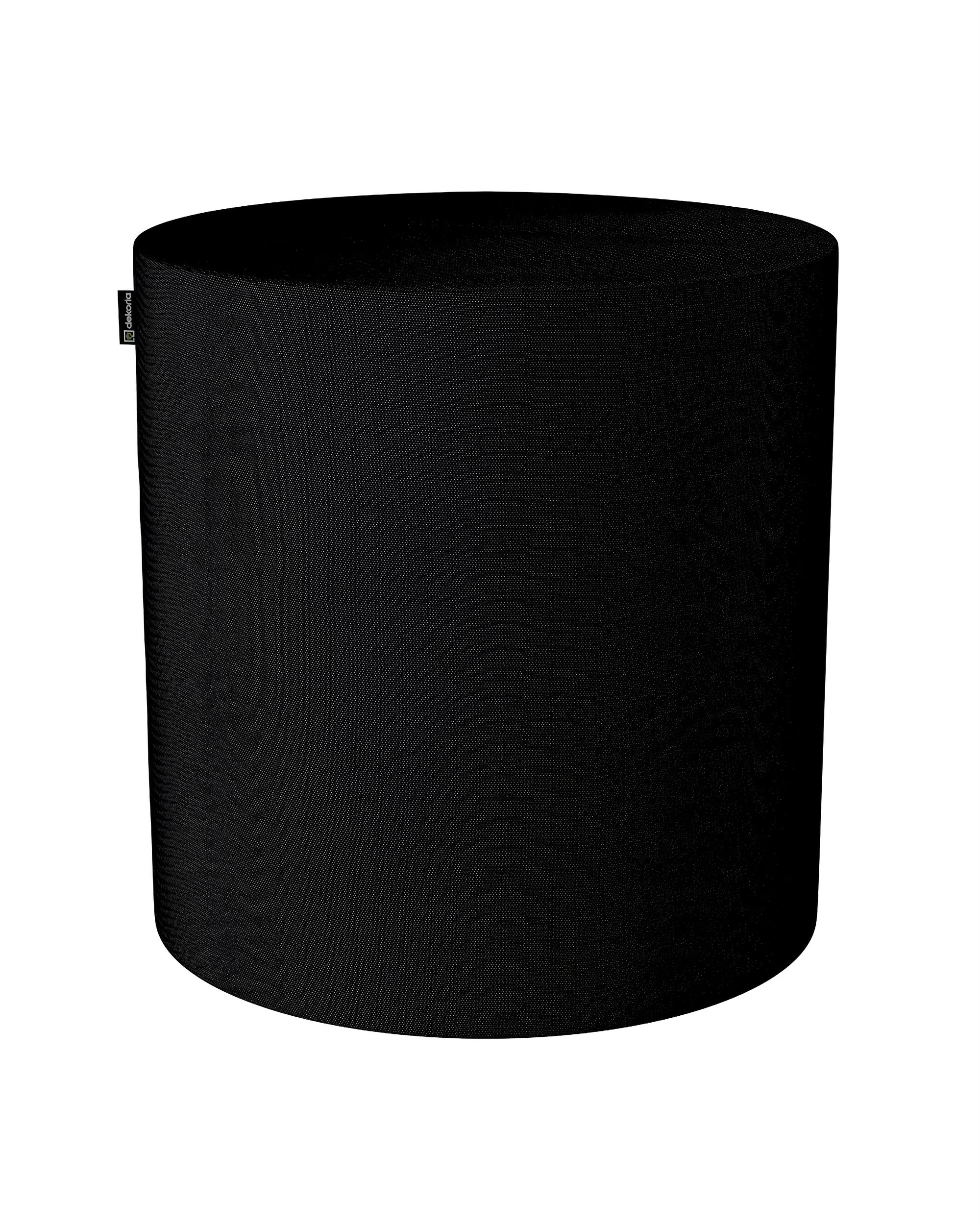 Pouf Barrel Farbe schwarz Stoff strukturiert