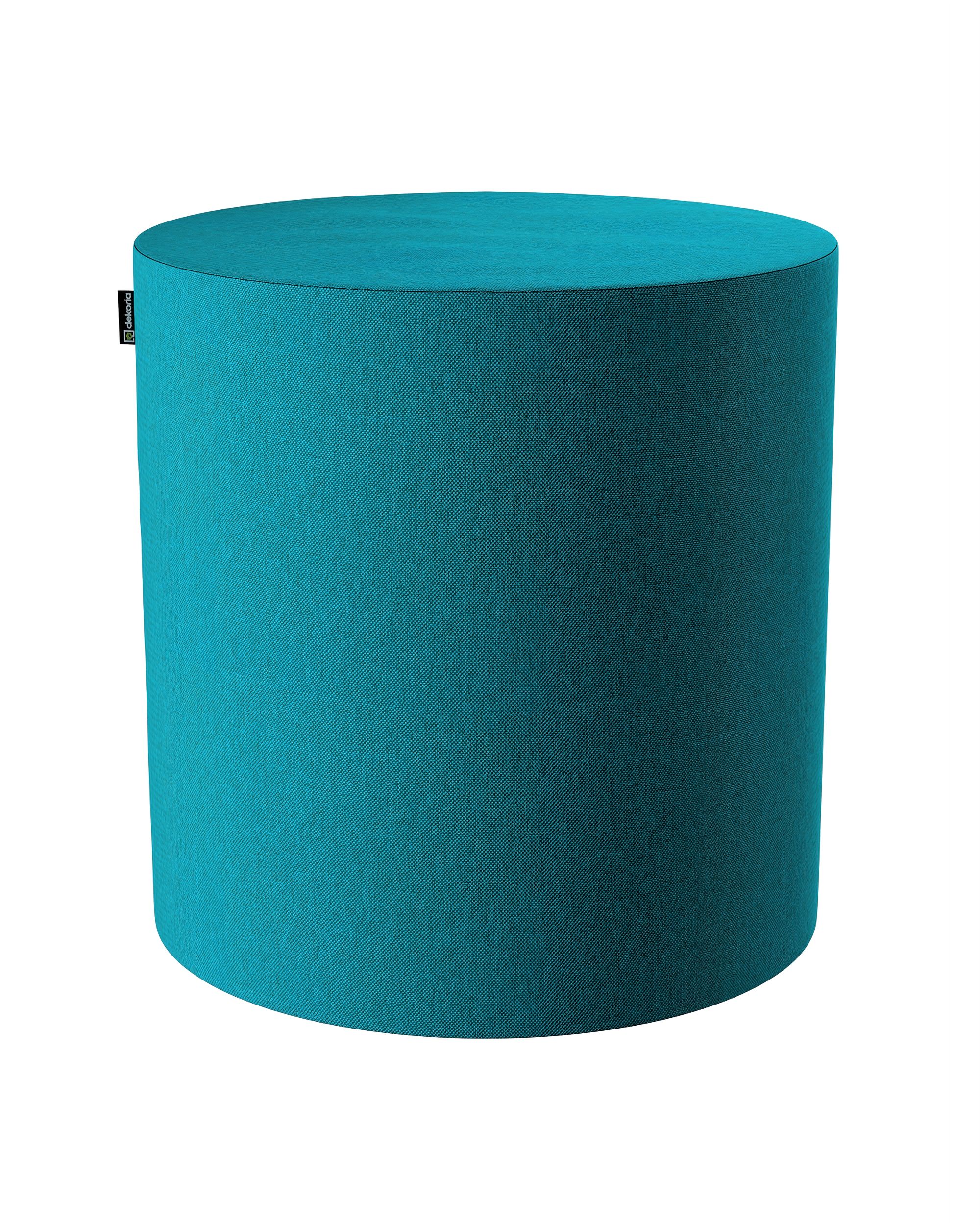 Pouf Barrel Farbe blau Stoff strukturiert