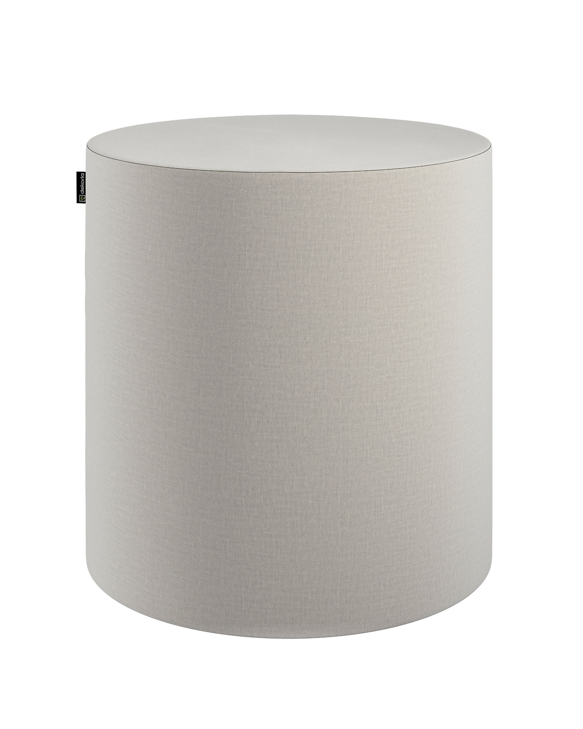 Pouf Barrel Farbe grau Stoff samt