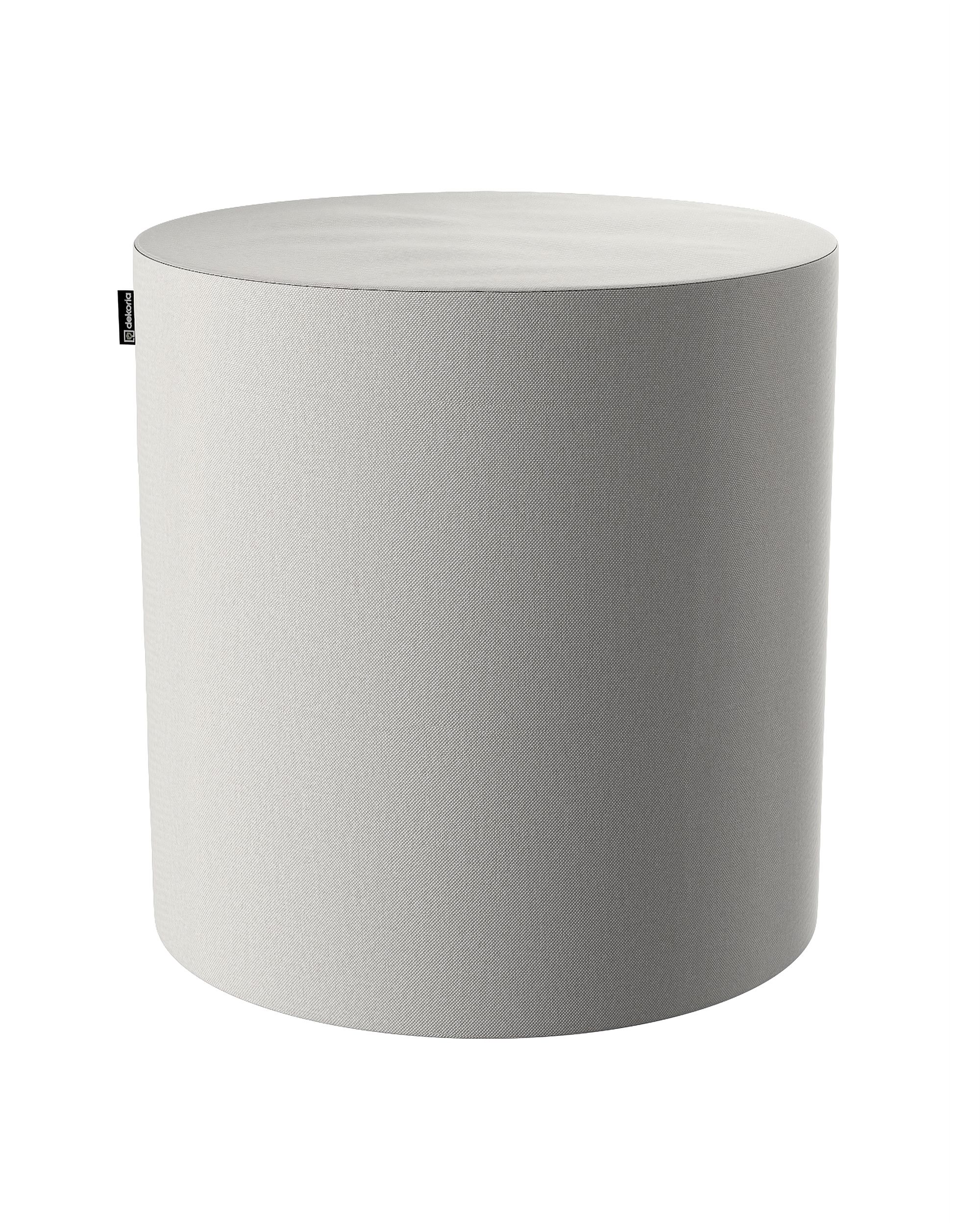 Pouf Barrel Farbe grau Stoff strukturiert