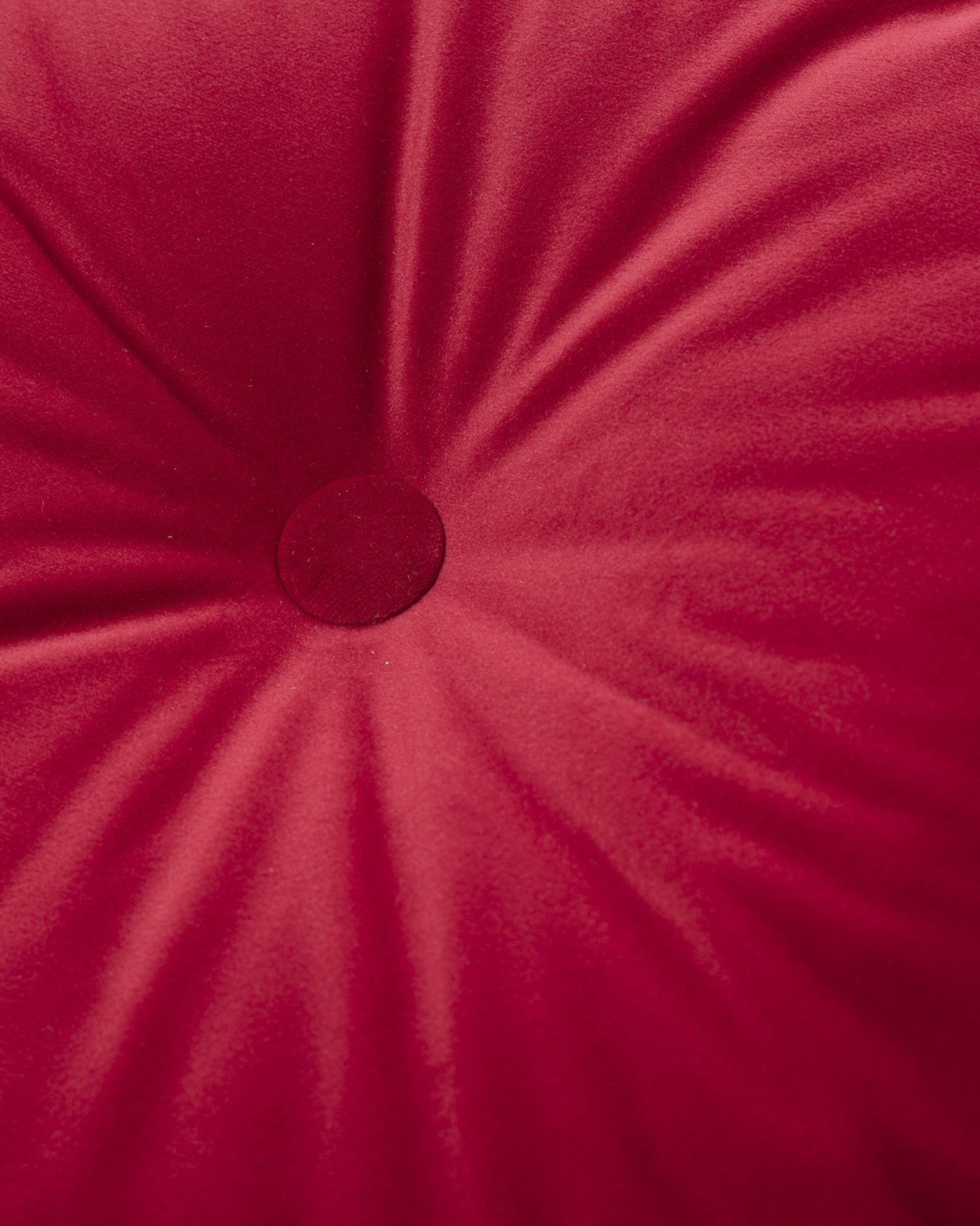 Rundes Velvet-Kissen Farbe rot Stoff glänzend, samt (hover)