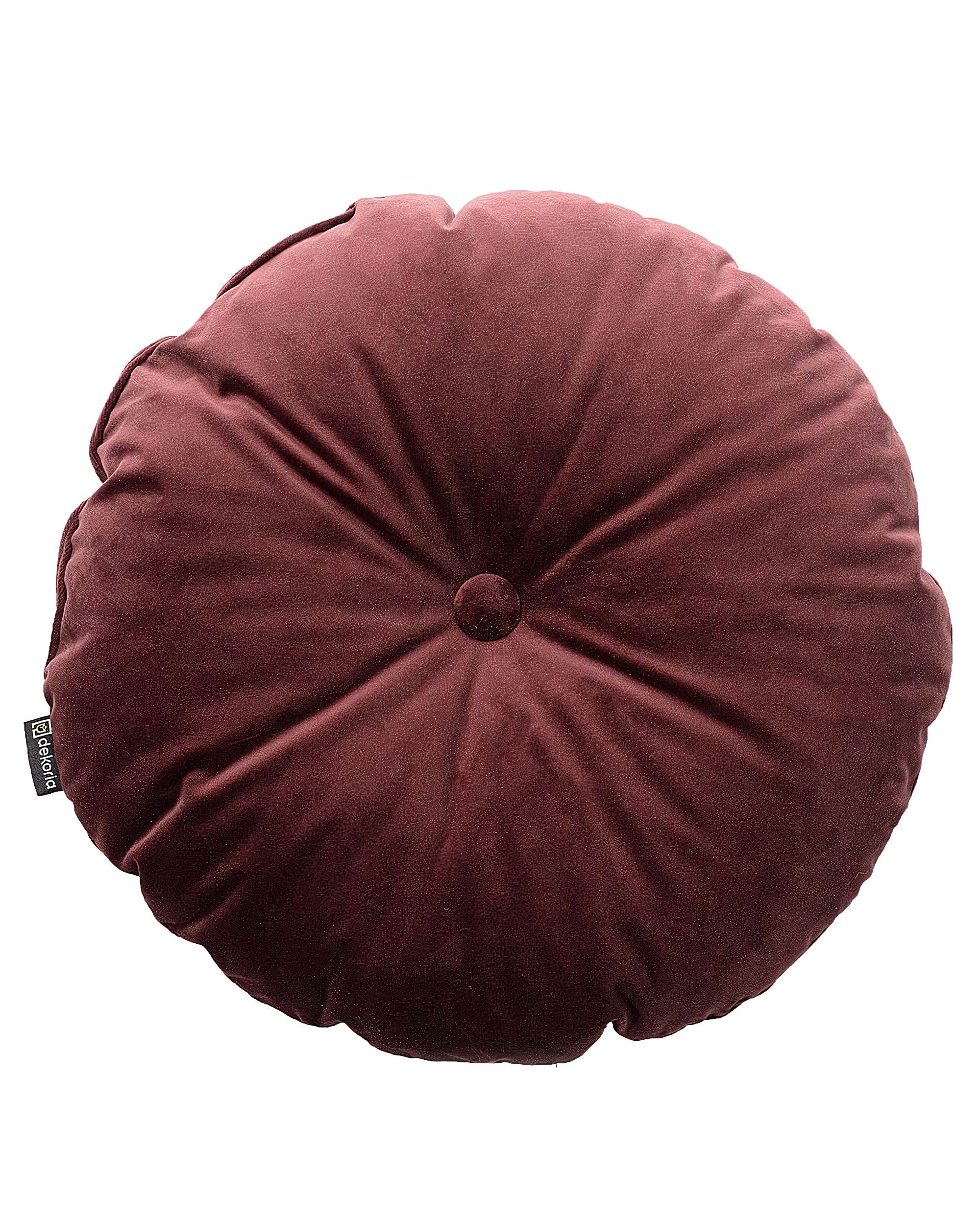 Rundes Velvet-Kissen Farbe rot Stoff glänzend, samt