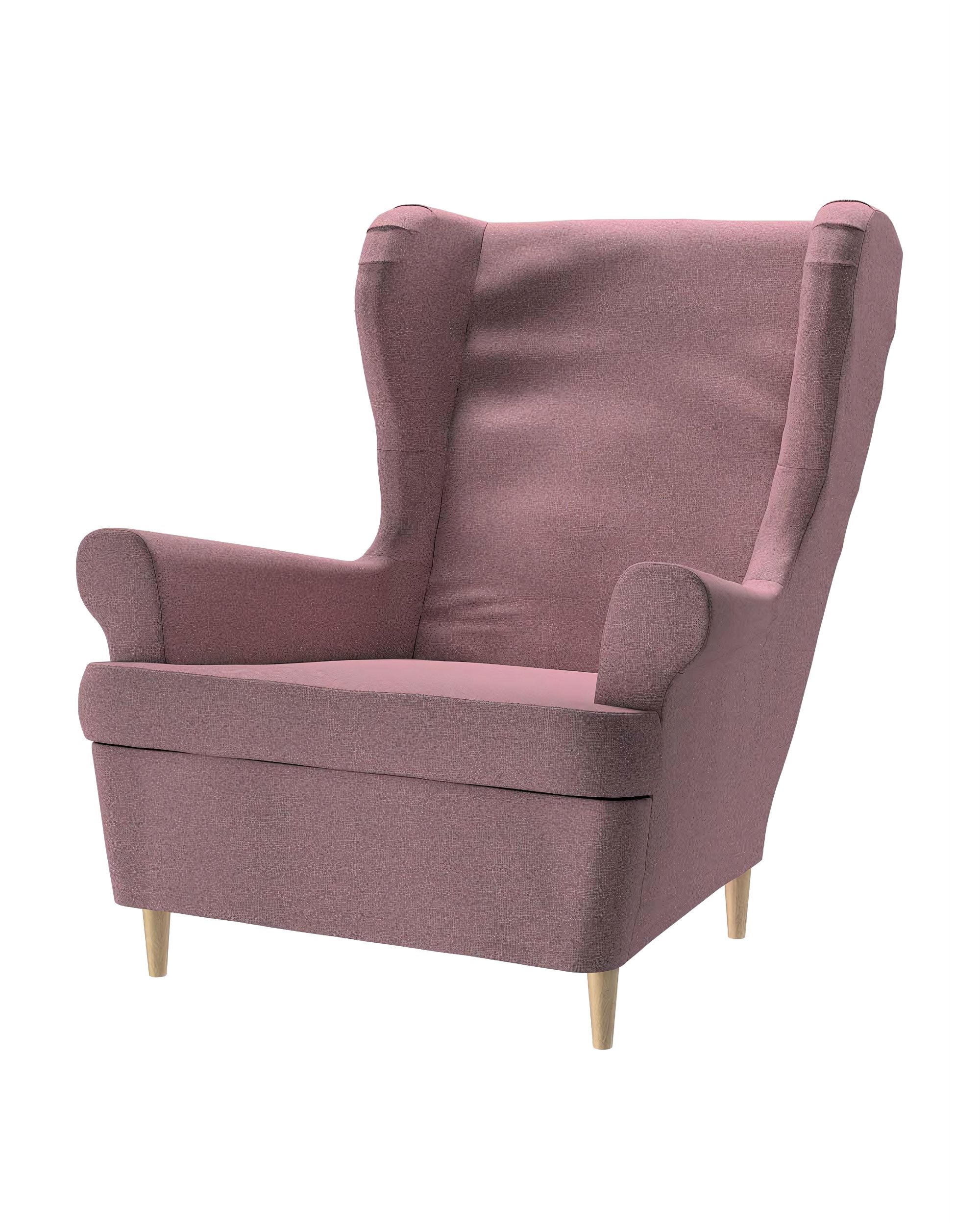 Bezug für Strandmon Sessel Farbe rosa Stoff strukturiert