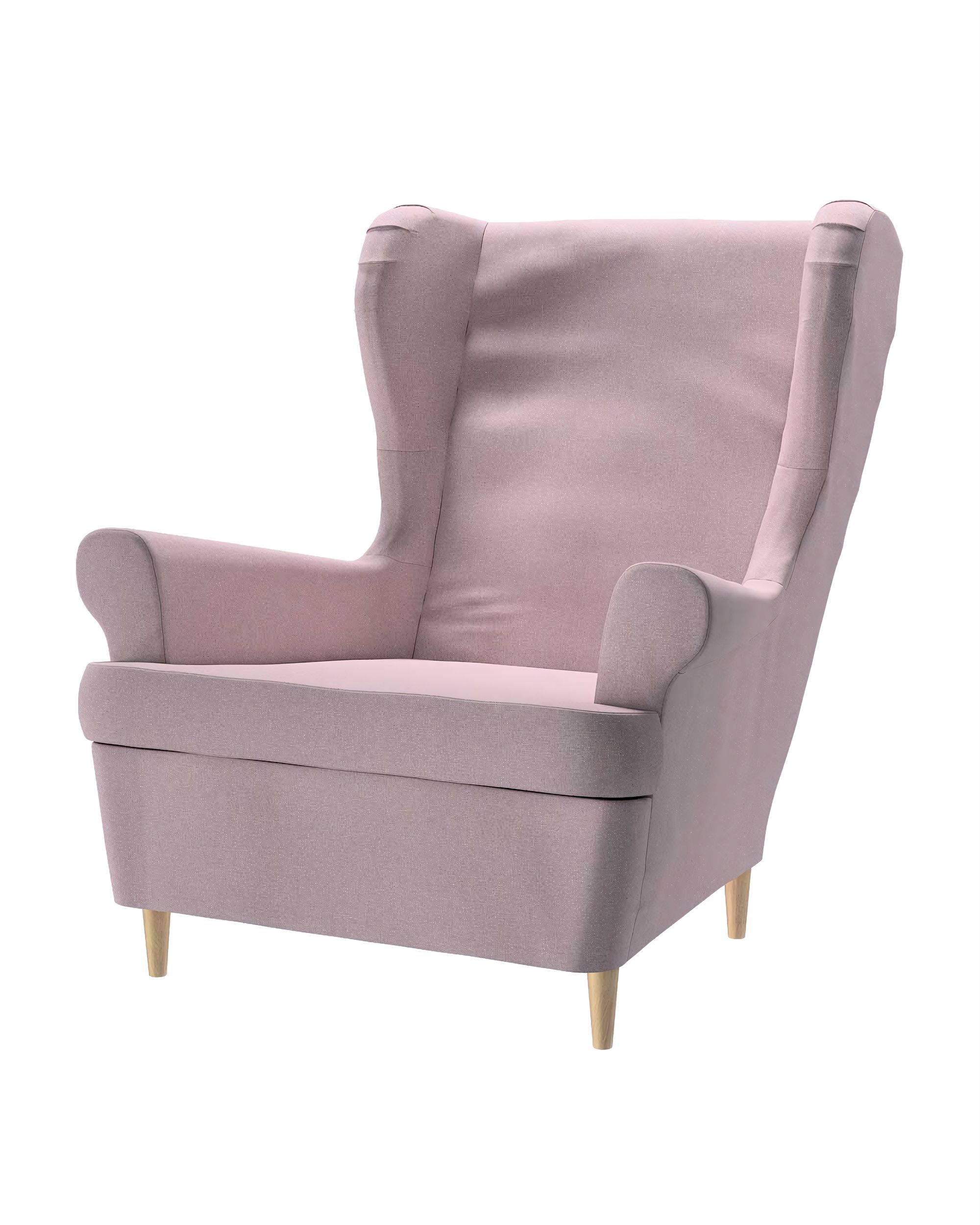 Bezug für Strandmon Sessel Farbe rosa Stoff strukturiert