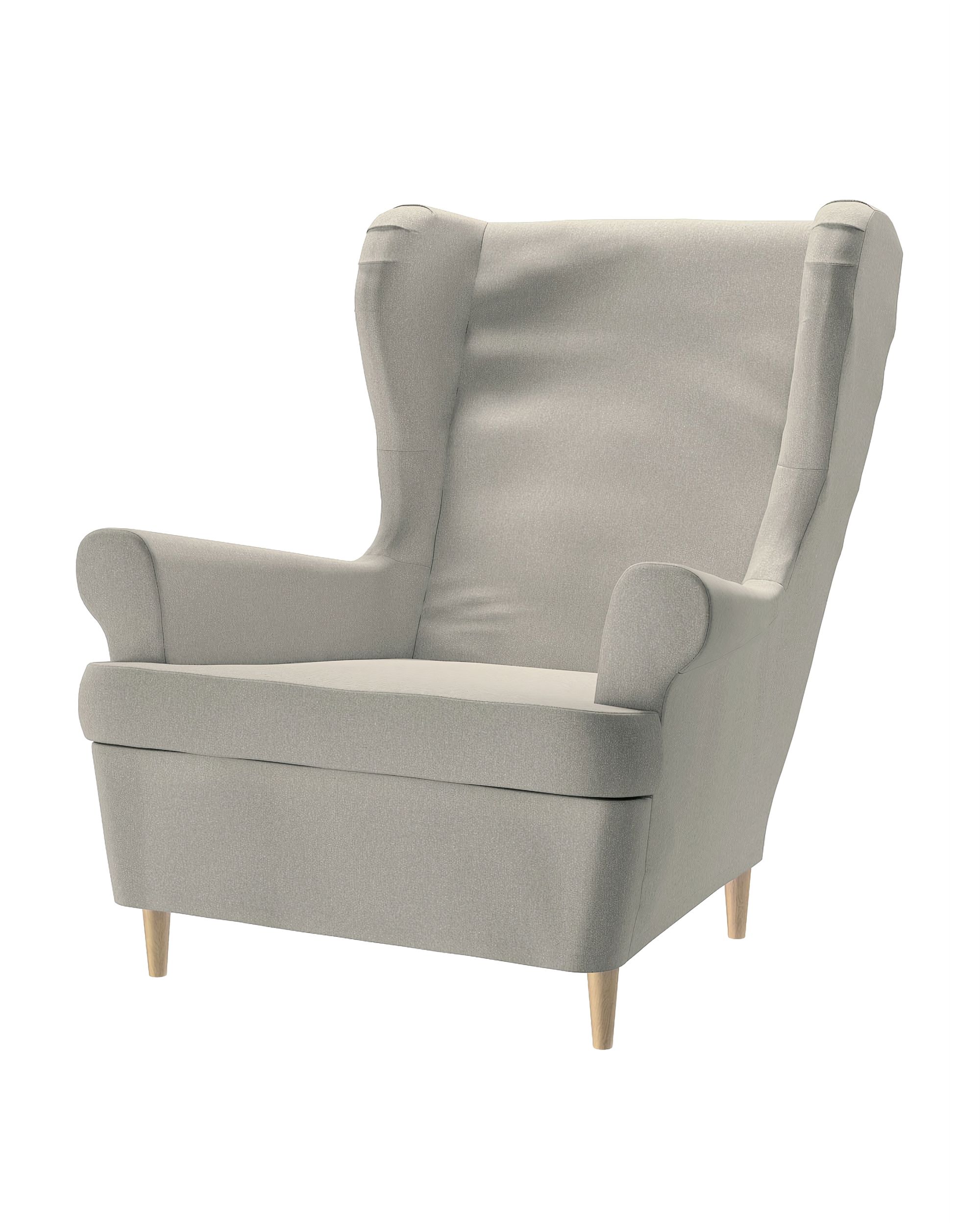 Bezug für Strandmon Sessel Farbe beige Stoff strukturiert