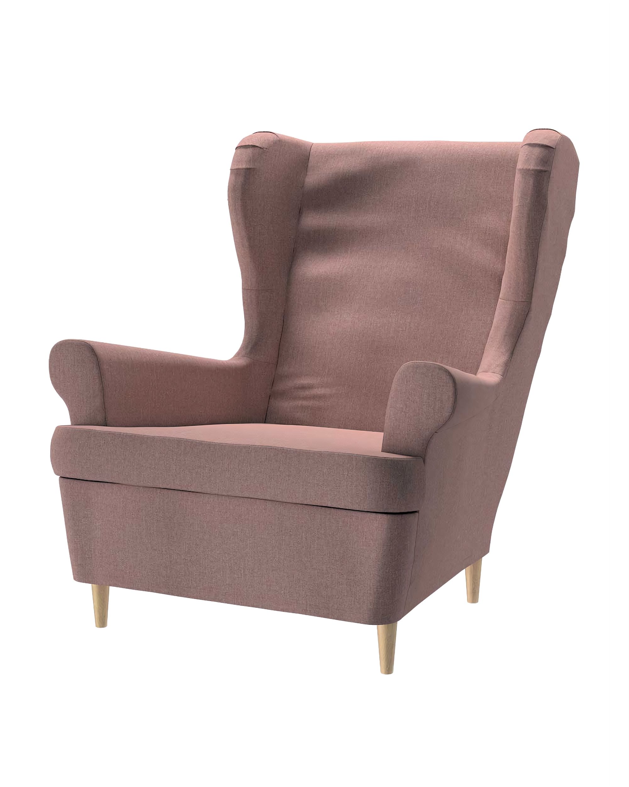 Bezug für Strandmon Sessel Farbe rosa Stoff strukturiert