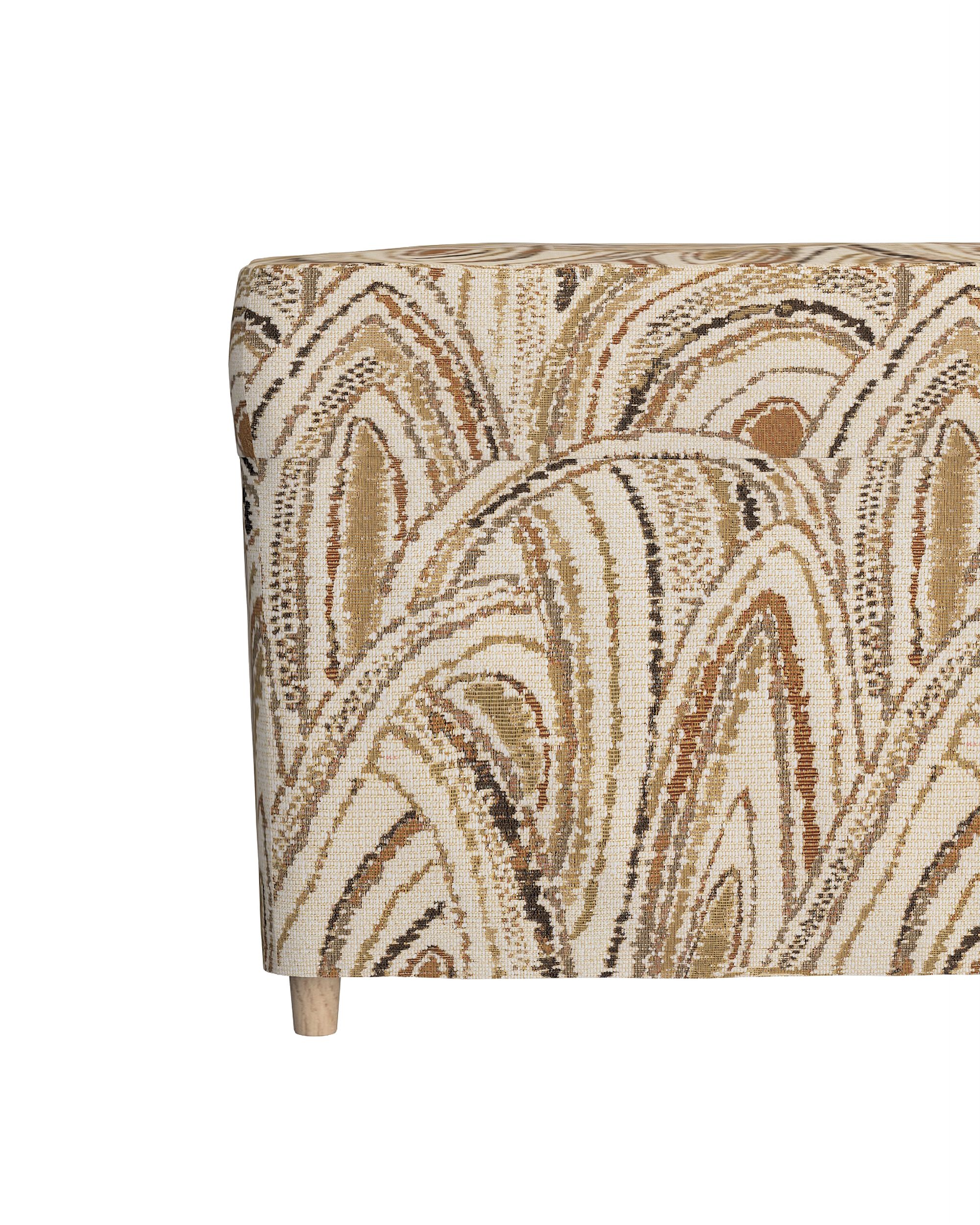 Bezug für Fußhocker Strandmon Farbe beige Stoff strukturiert, gemustert (hover)