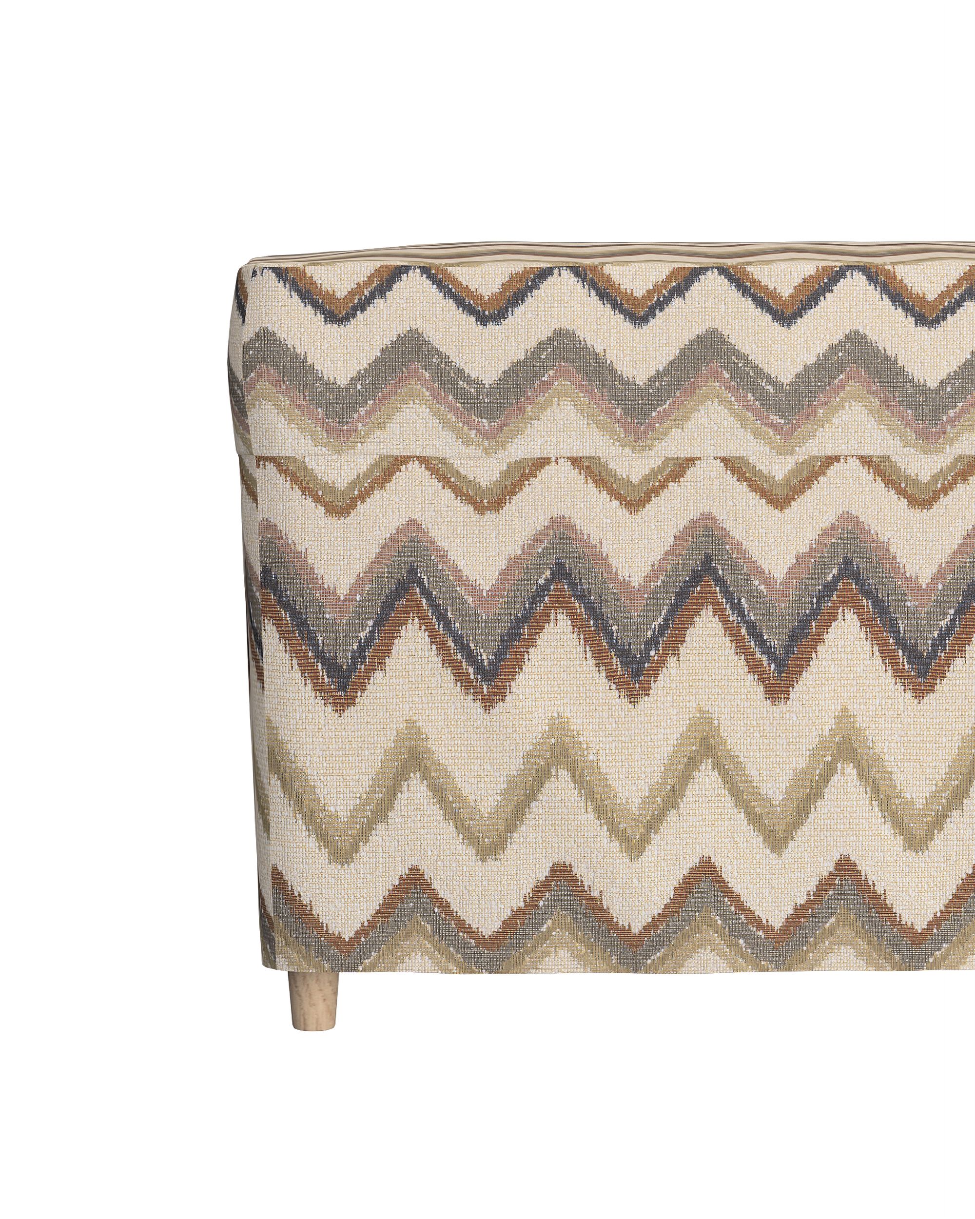 Bezug für Fußhocker Strandmon Farbe beige Stoff strukturiert, gemustert (hover)