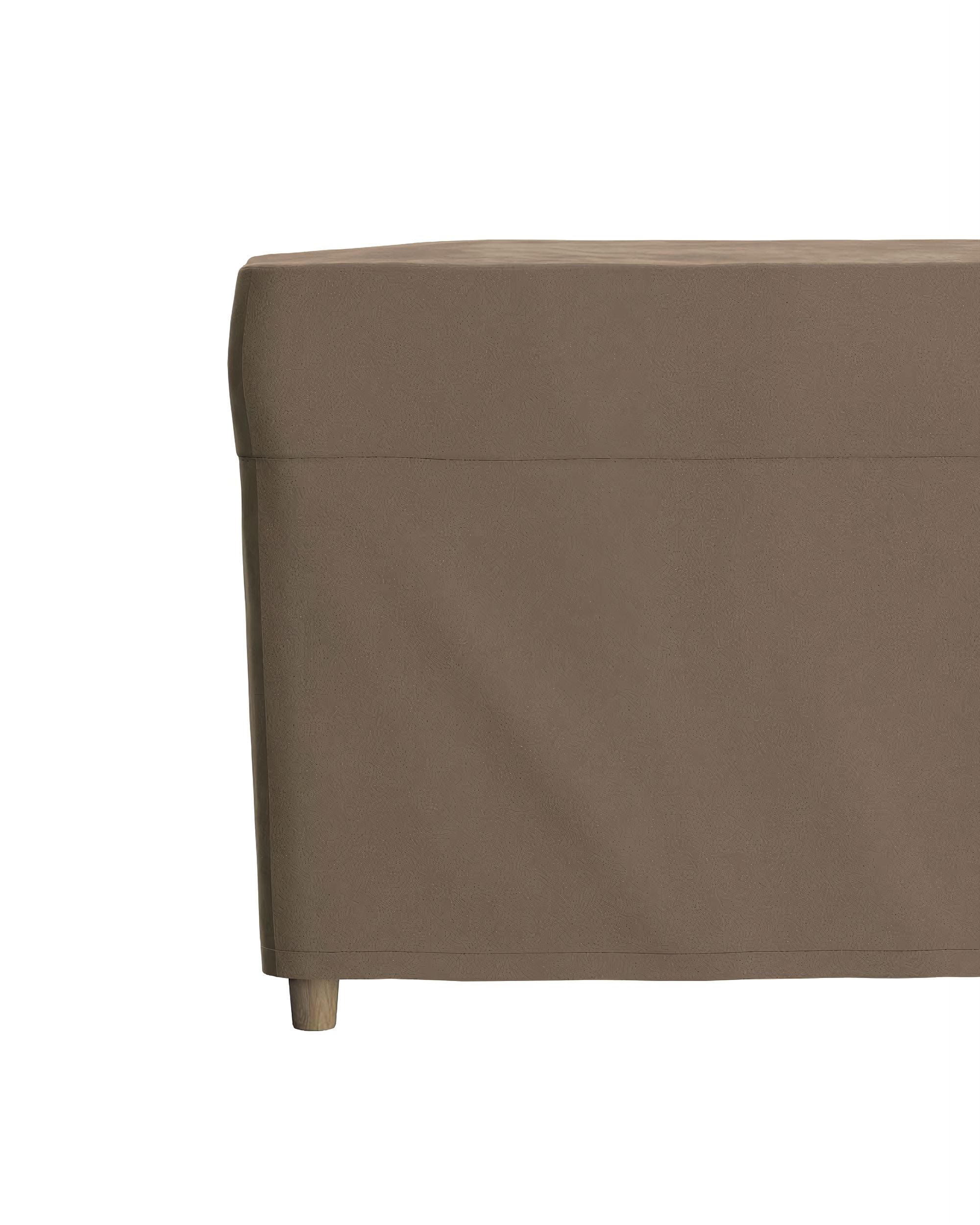 Bezug für Fußhocker Strandmon Farbe beige Stoff glänzend, samt (hover)