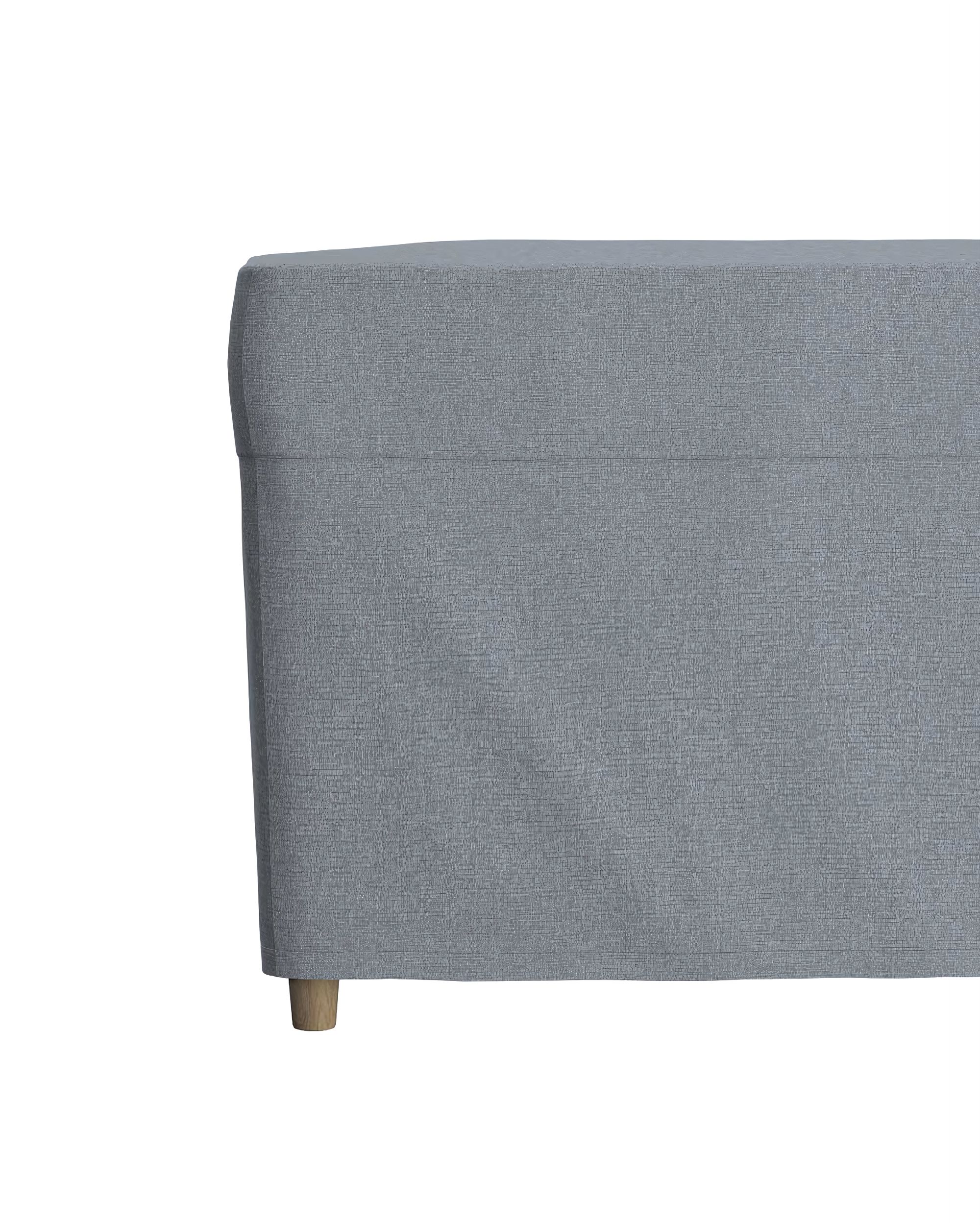 Bezug für Fußhocker Strandmon Farbe blau Stoff strukturiert (hover)