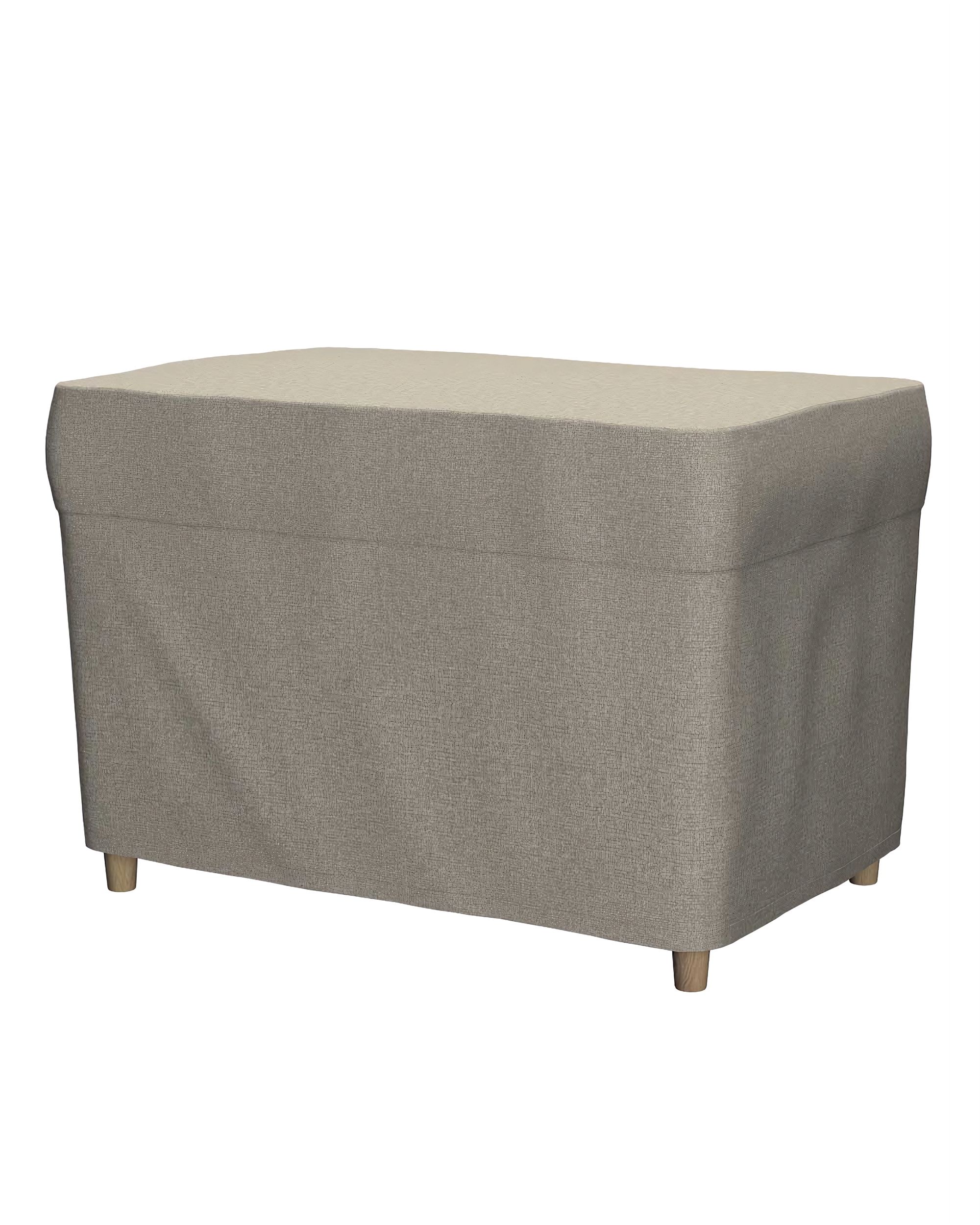 Bezug für Fußhocker Strandmon Farbe beige Stoff strukturiert