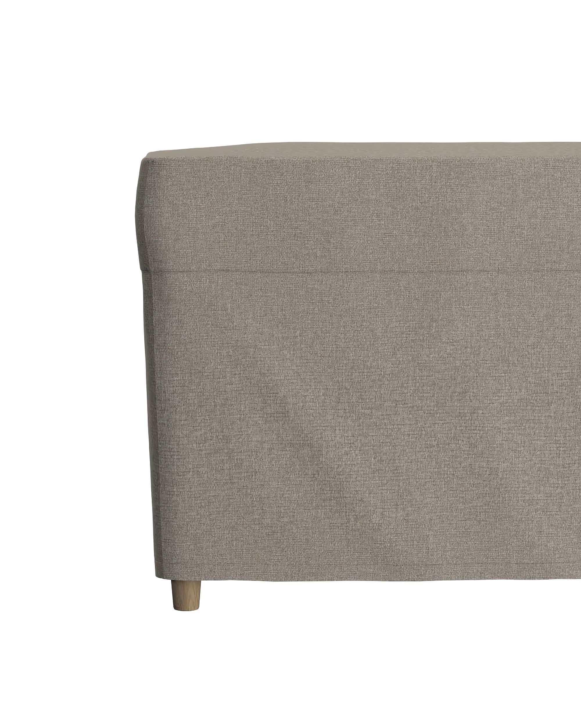 Bezug für Fußhocker Strandmon Farbe beige Stoff strukturiert (hover)