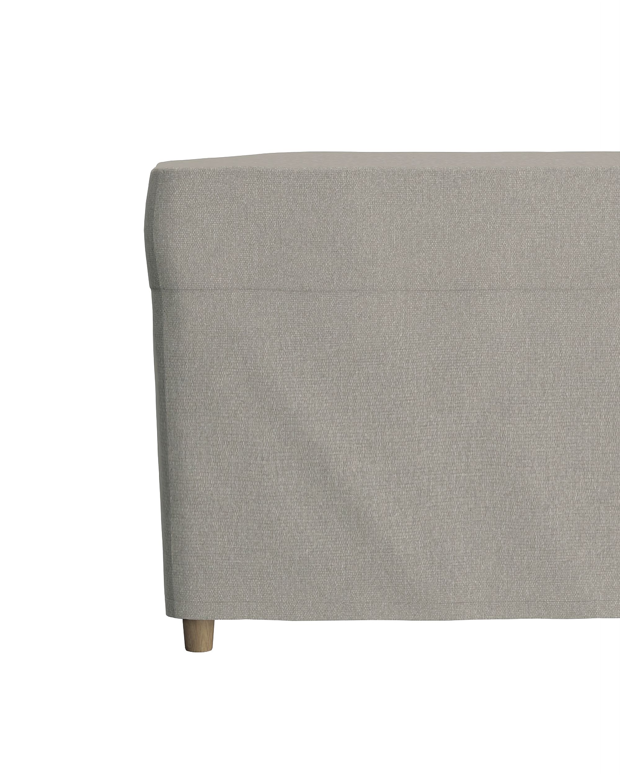 Bezug für Fußhocker Strandmon Farbe beige Stoff strukturiert (hover)