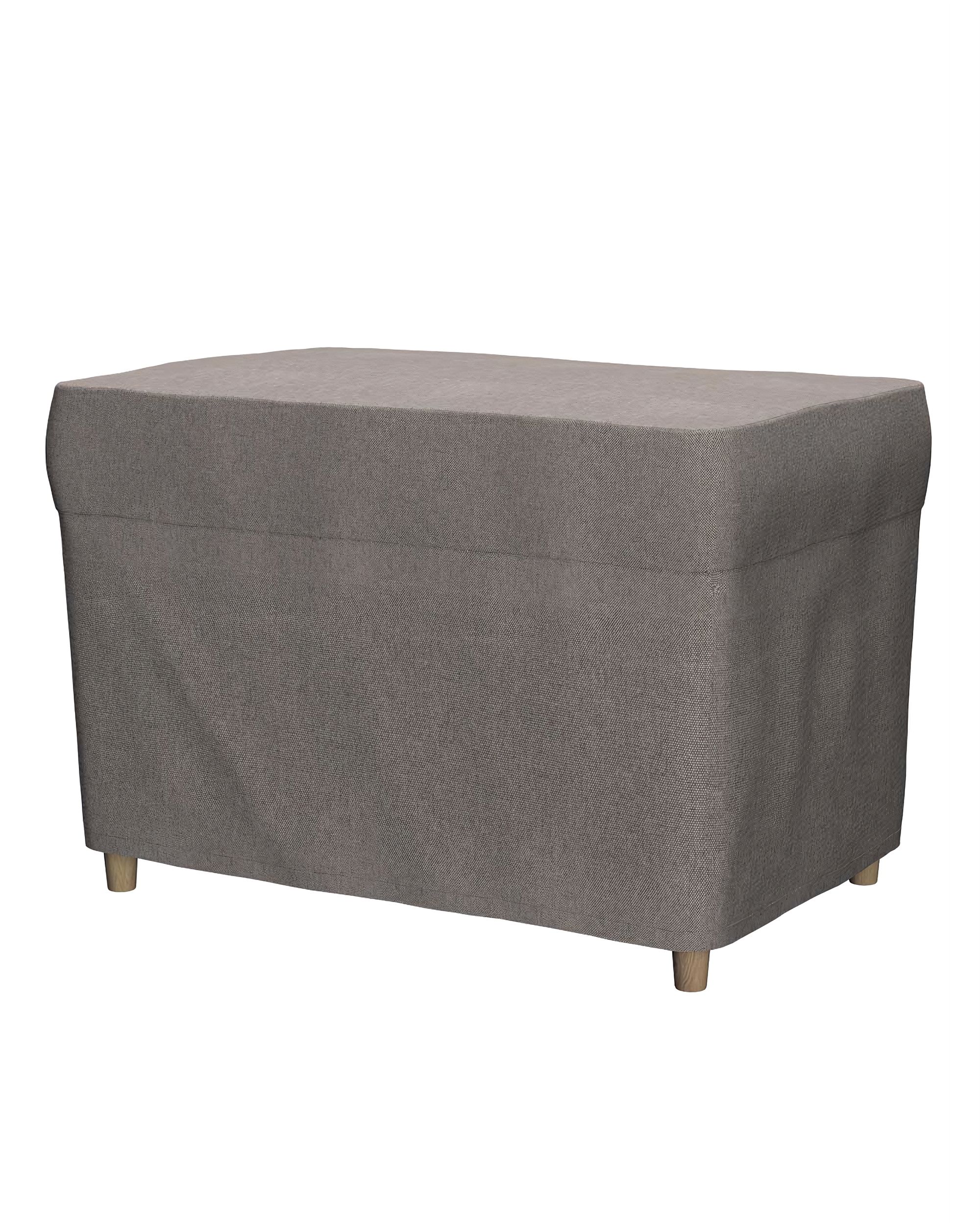 Bezug für Fußhocker Strandmon Farbe beige Stoff strukturiert