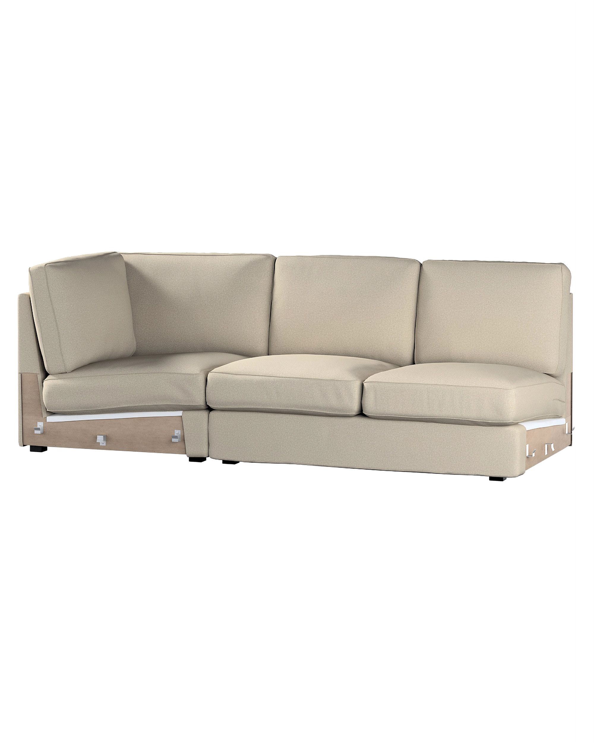 Bezug für Kivik Eckteil Farbe beige Stoff strukturiert