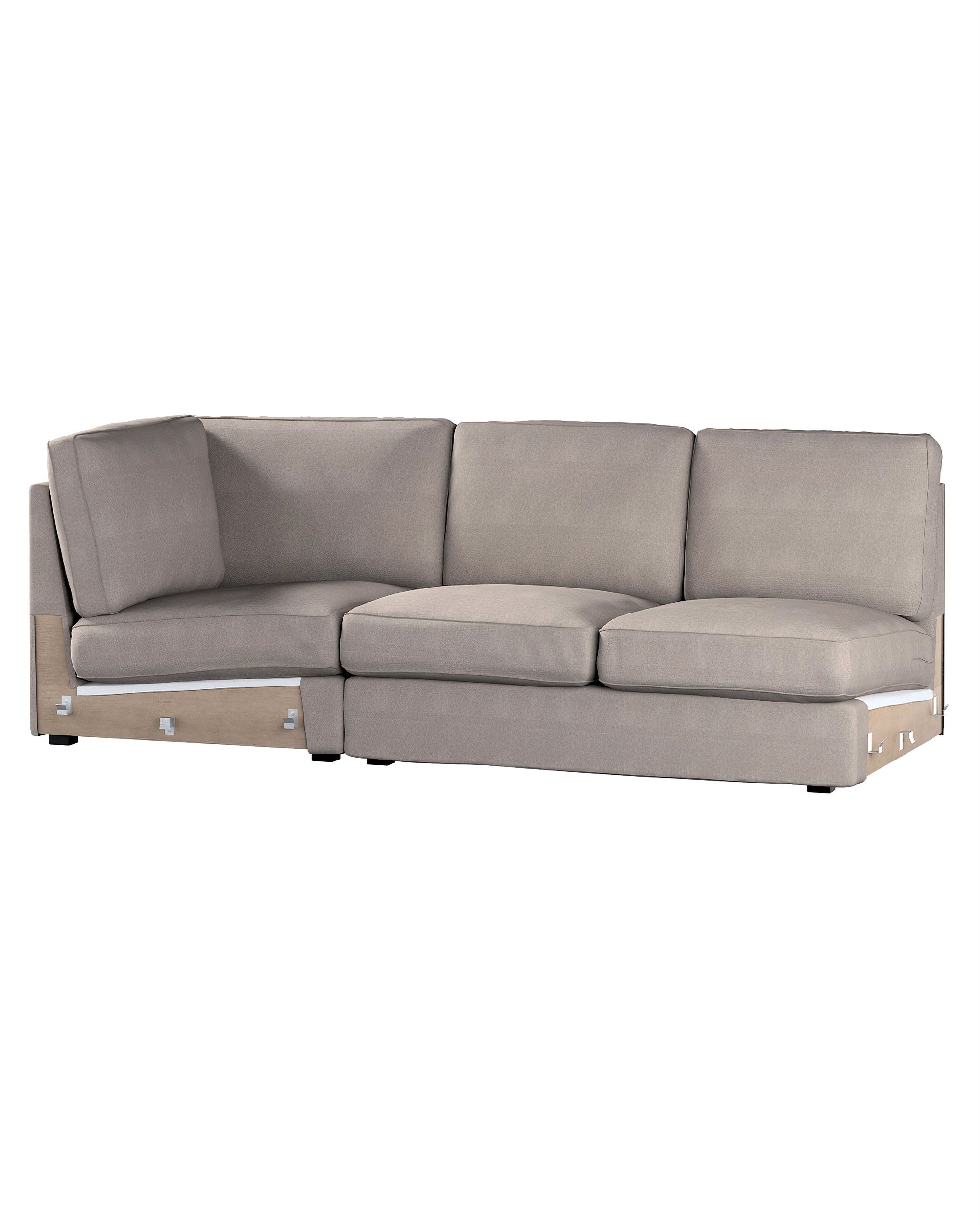 Bezug für Kivik Eckteil Farbe beige Stoff strukturiert